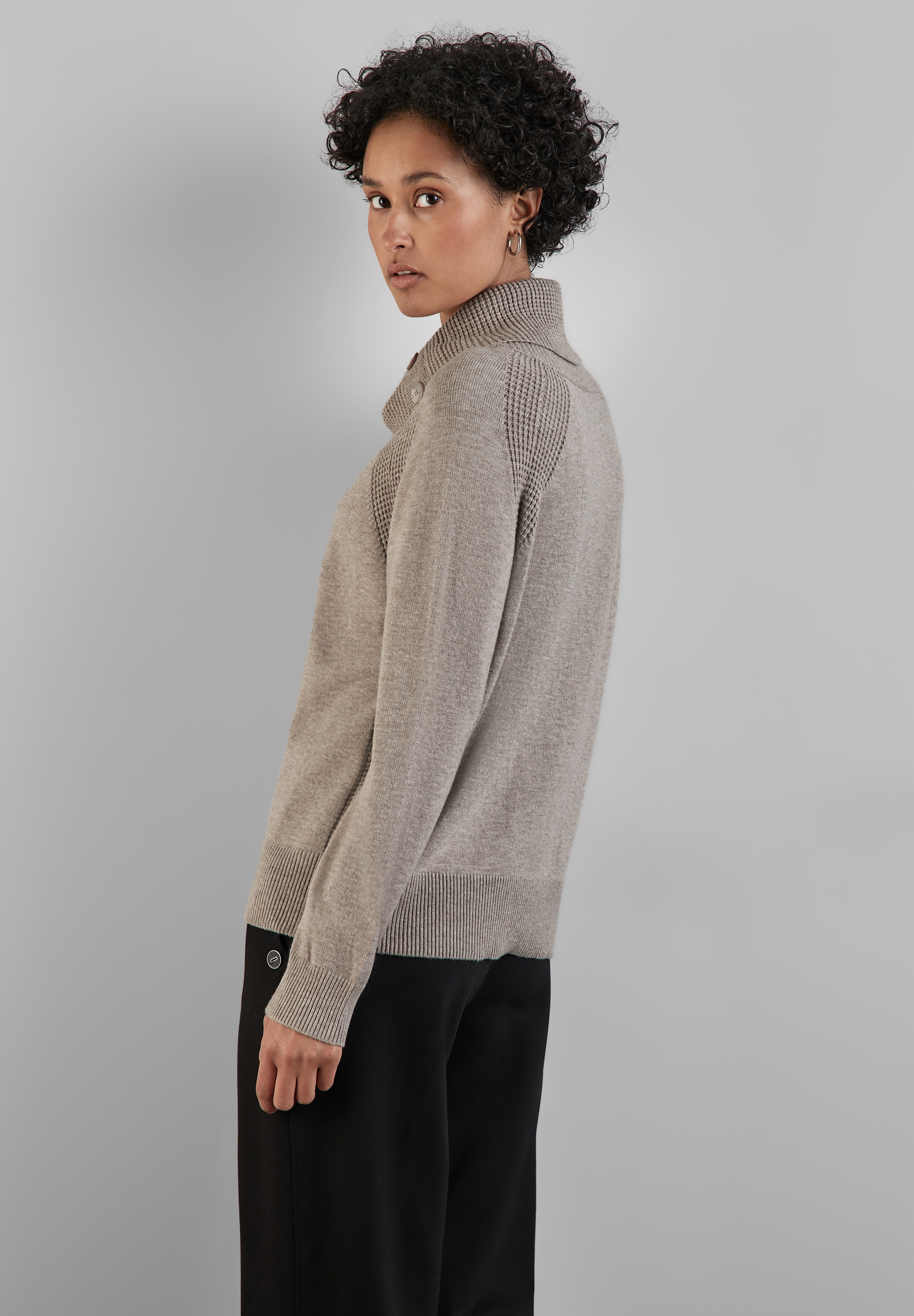 STREET ONE Stehkragenpullover, Feinstrick günstig online kaufen