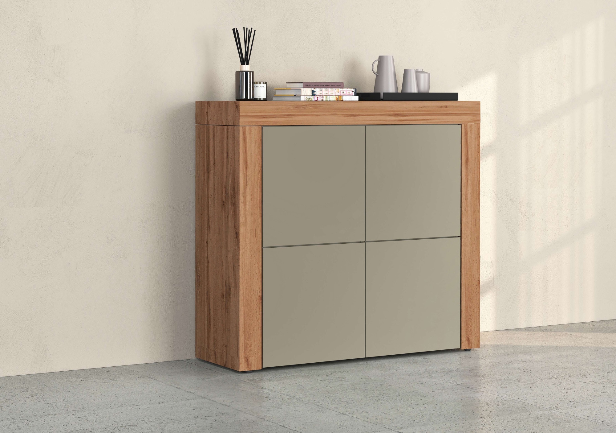 INOSIGN Highboard "CHRONOS Breite 140 cm mit 4 Türen und 8 Fächer Made in I günstig online kaufen