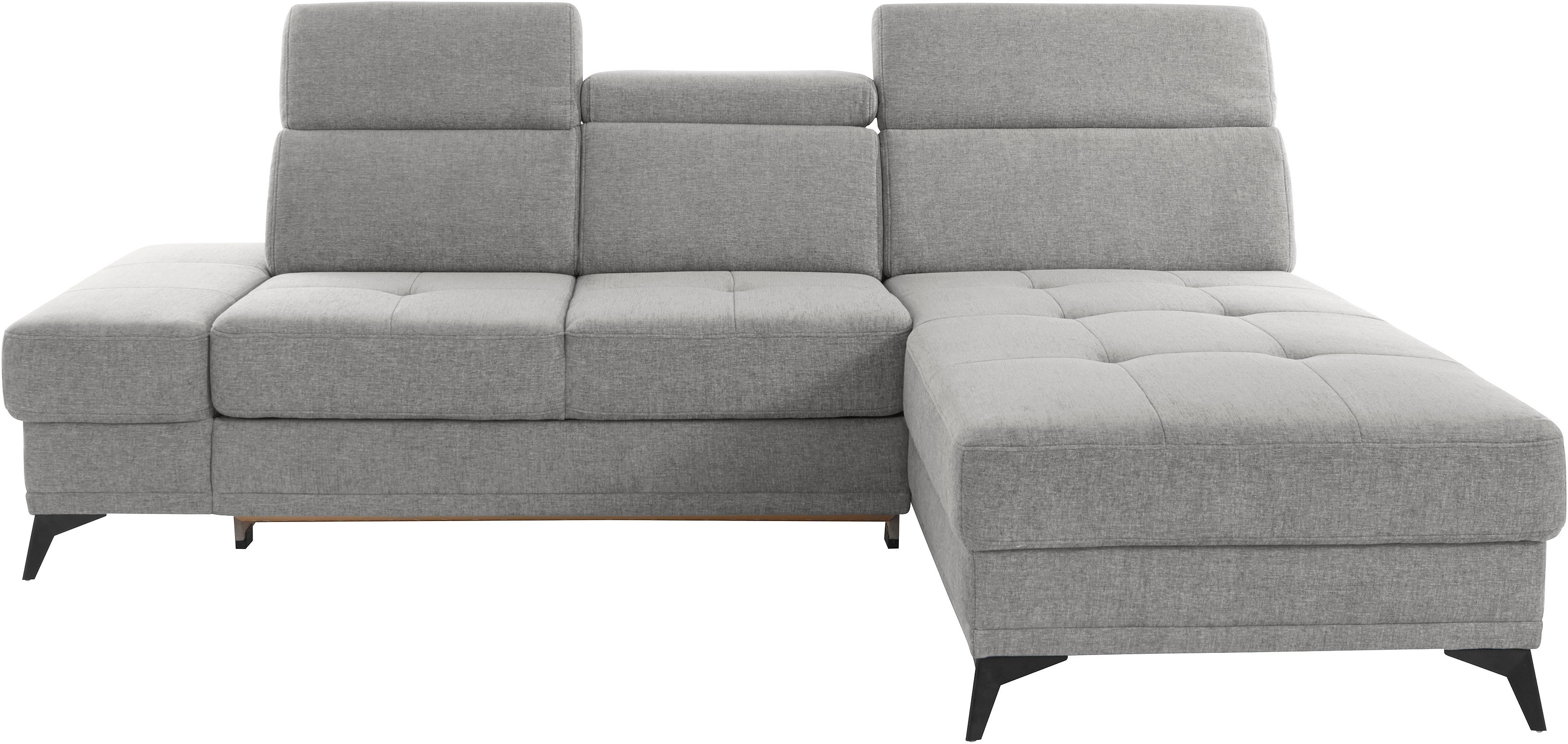 OTTO home Ecksofa "Cardiz L-Form" inkl.Kopfteilverstellung und Federkern wahlweise mit Schlaffunktion
