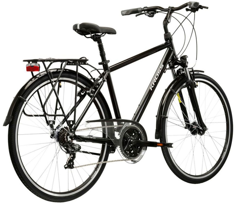 Kross Trekkingrad »Herren-Trekkingrad 28" Berg TR 3.0 Schwarz 21 Gänge« 21 Gang Shimano TOURNEY TY300 Schaltwerk Kettenschaltung