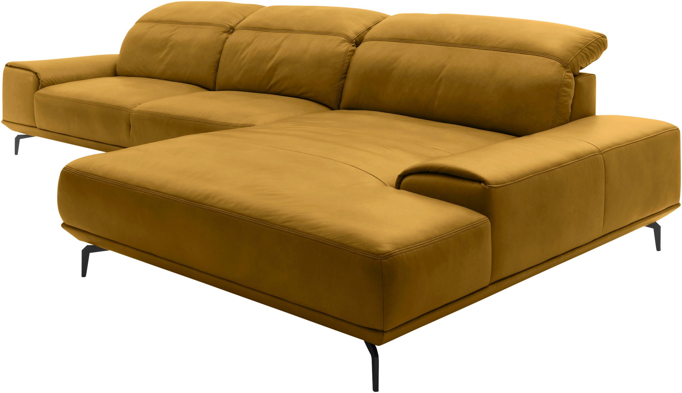 Musterring Wohnlandschaft »MR 2490«, Fuß schwarz, Sitzhöhe 48cm, wahlweise mit Funktionen, Maße 342x207 cm
