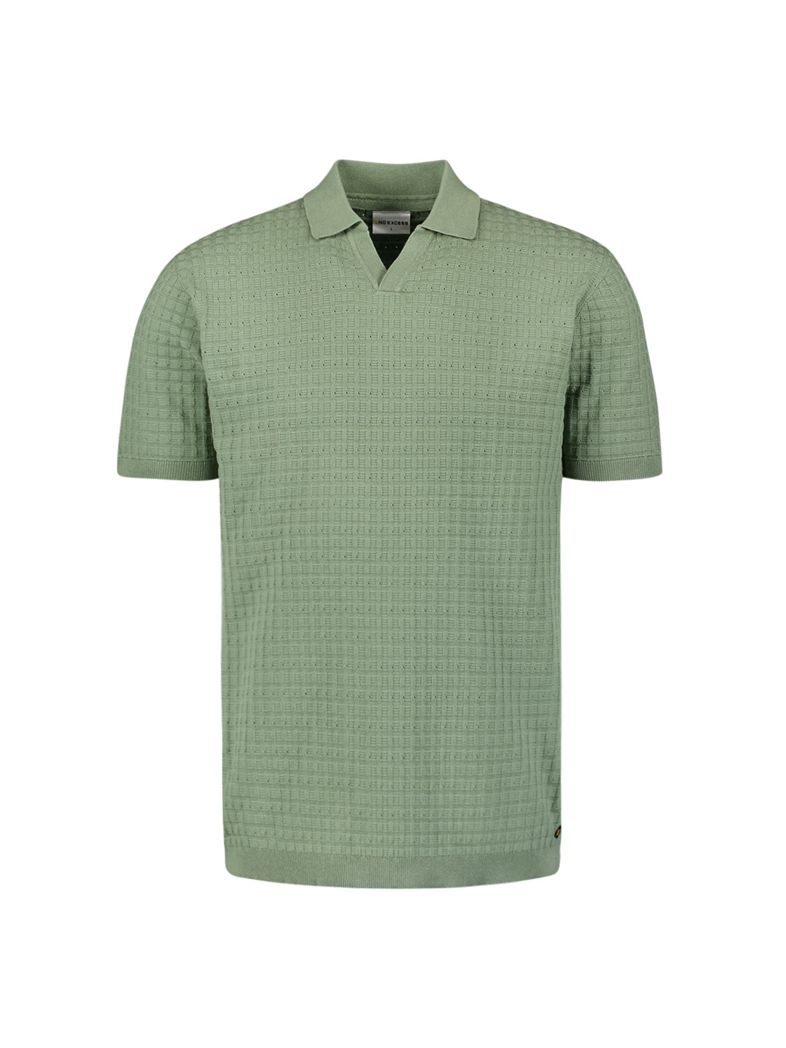 NO EXCESS T-Shirt »No Excess Poloshirt mit kurzen Ärmeln«