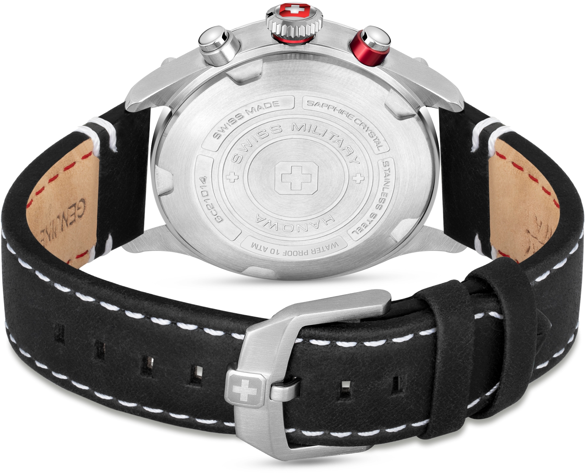 Swiss Military Hanowa Quarzuhr »BLACKBIRD, SMWGC2101401«, Armbanduhr, Herrenuhr, Schweizer Uhr, Datum, Saphirglas, Swiss Made