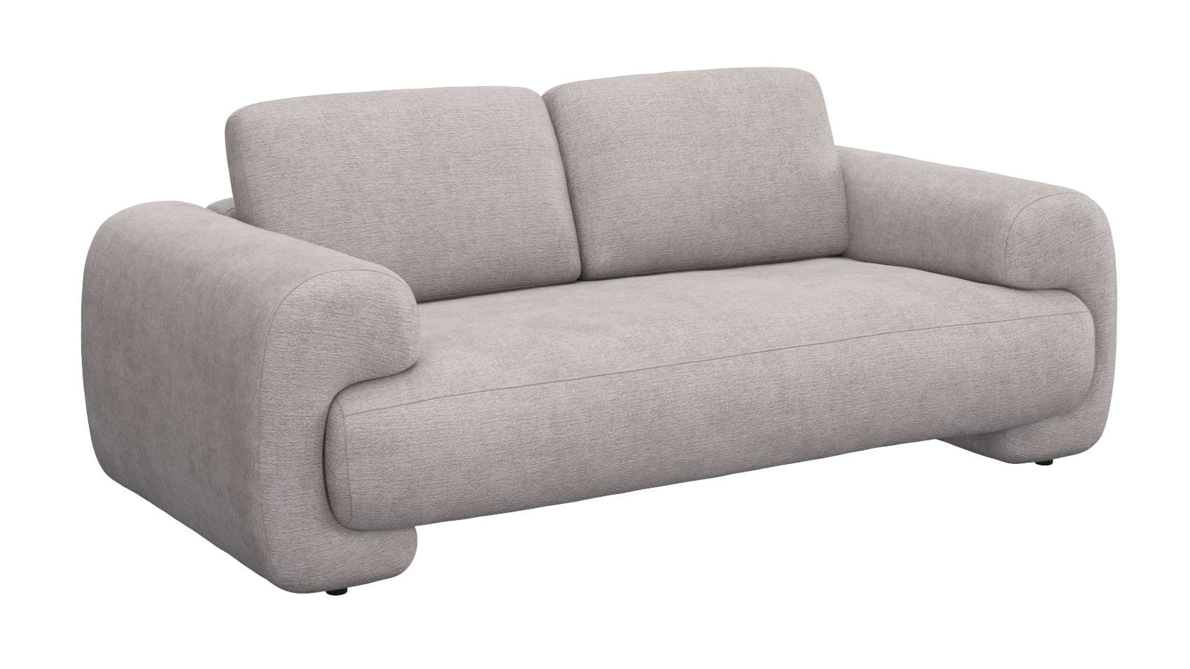 FLEXLUX 2,5-Sitzer »Molino Designsofa, Polstersofa, Einzelsofa, Couch«, Kaltschaum & Stahl-Wellen für erstklassigen Sitzkomfort, Füsse Schwarz