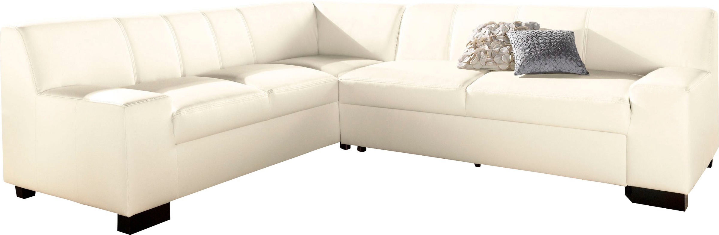 DOMO collection Ecksofa »Norma, moderne Armlehnen, zeitlos und elegant, L-Form«, wahlweise mit Bettfunktion