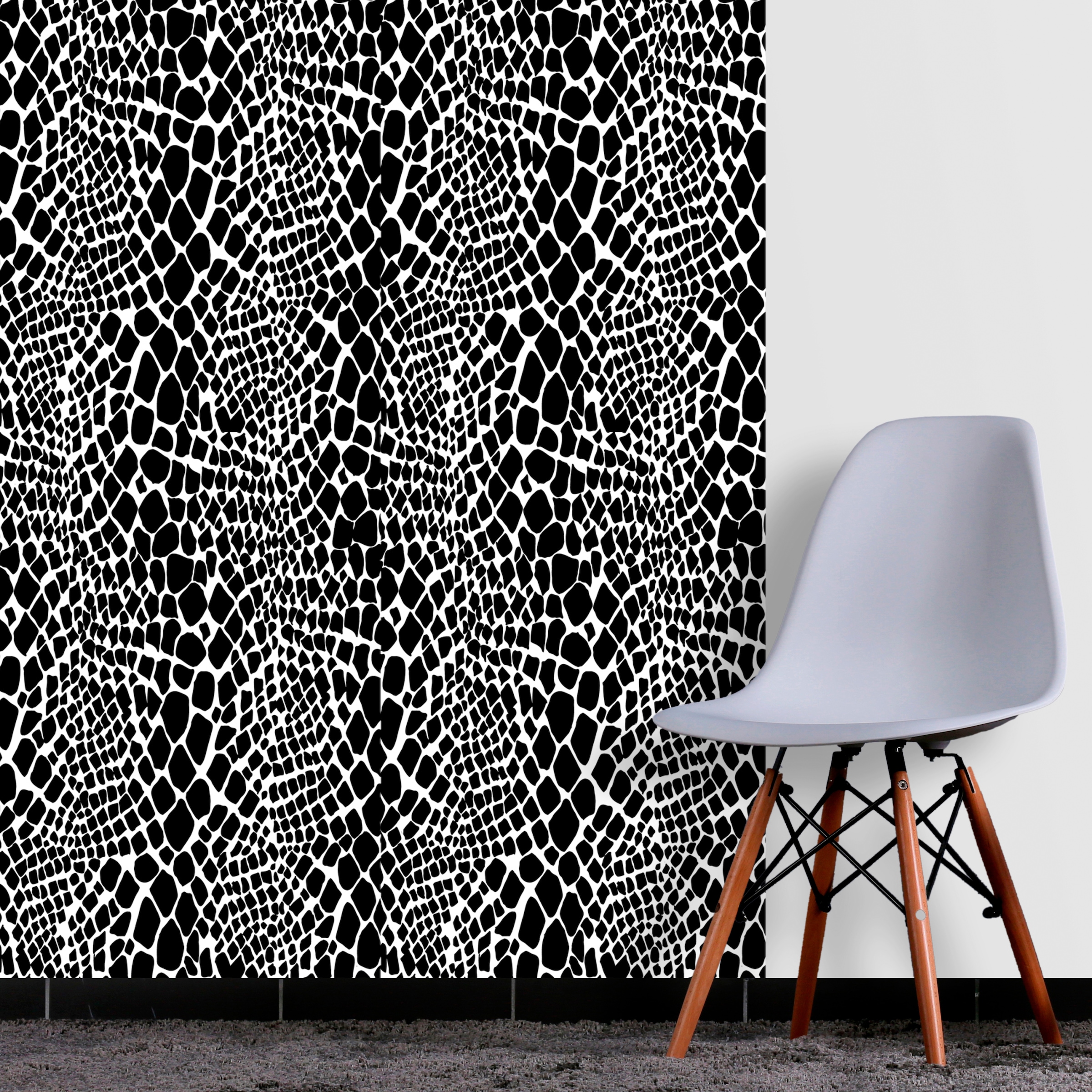 queence Vinyltapete »Cole«, gemustert-Farbverlauf-bedruckt-abstrakt, 90x250cm, selbstklebend, kinderleichte Anbringung, Sticker