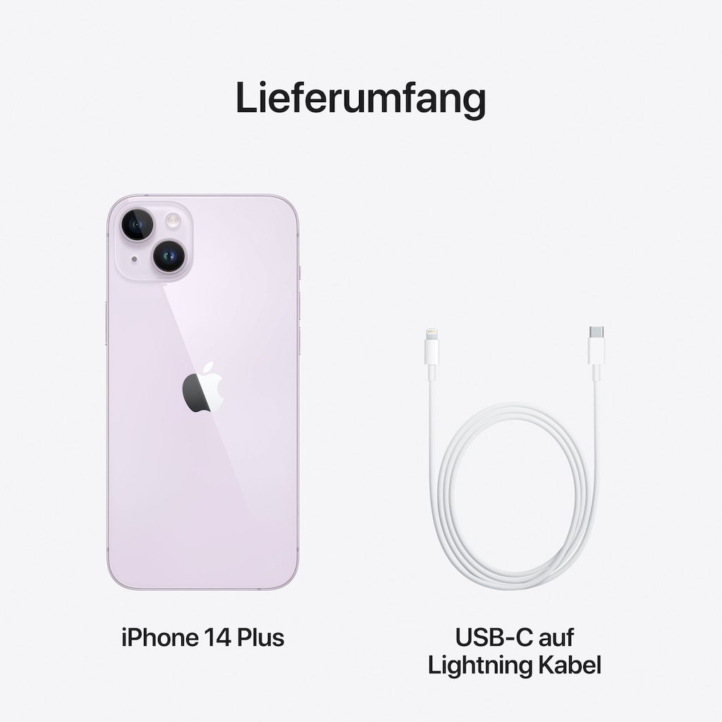 Apple Smartphone »iPhone 14 Plus 128GB«, purple, 17 cm/6,7 Zoll, 128 GB Speicherplatz, 12 MP Kamera