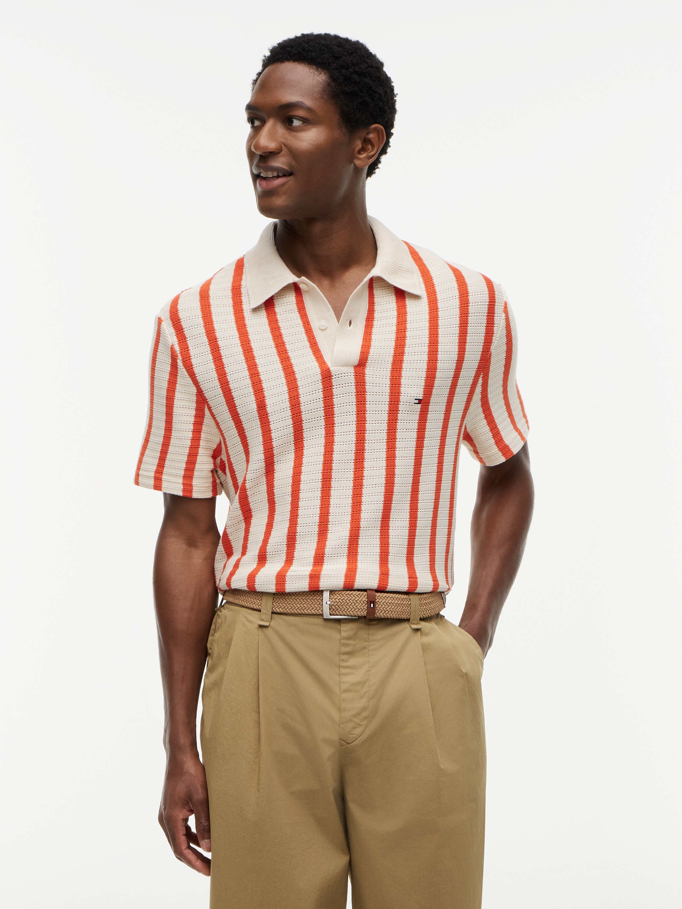 Tommy Hilfiger Poloshirt »OPEN KNIT RELAXED FIT POLO« aus Lochstrick, relaxed