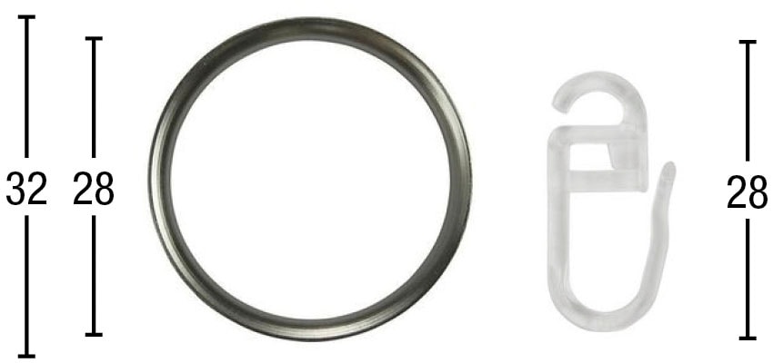 GARESA Gardinenring "Ring mit Haken" Aluminium günstig online kaufen