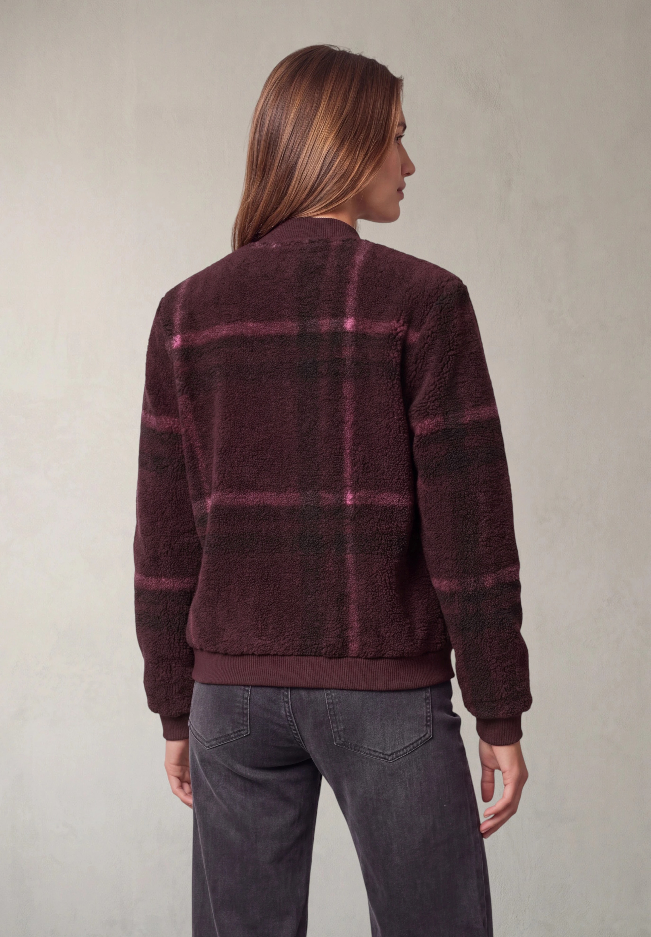 STREET ONE STUDIO Kurzjacke ohne Kapuze mit Karomuster