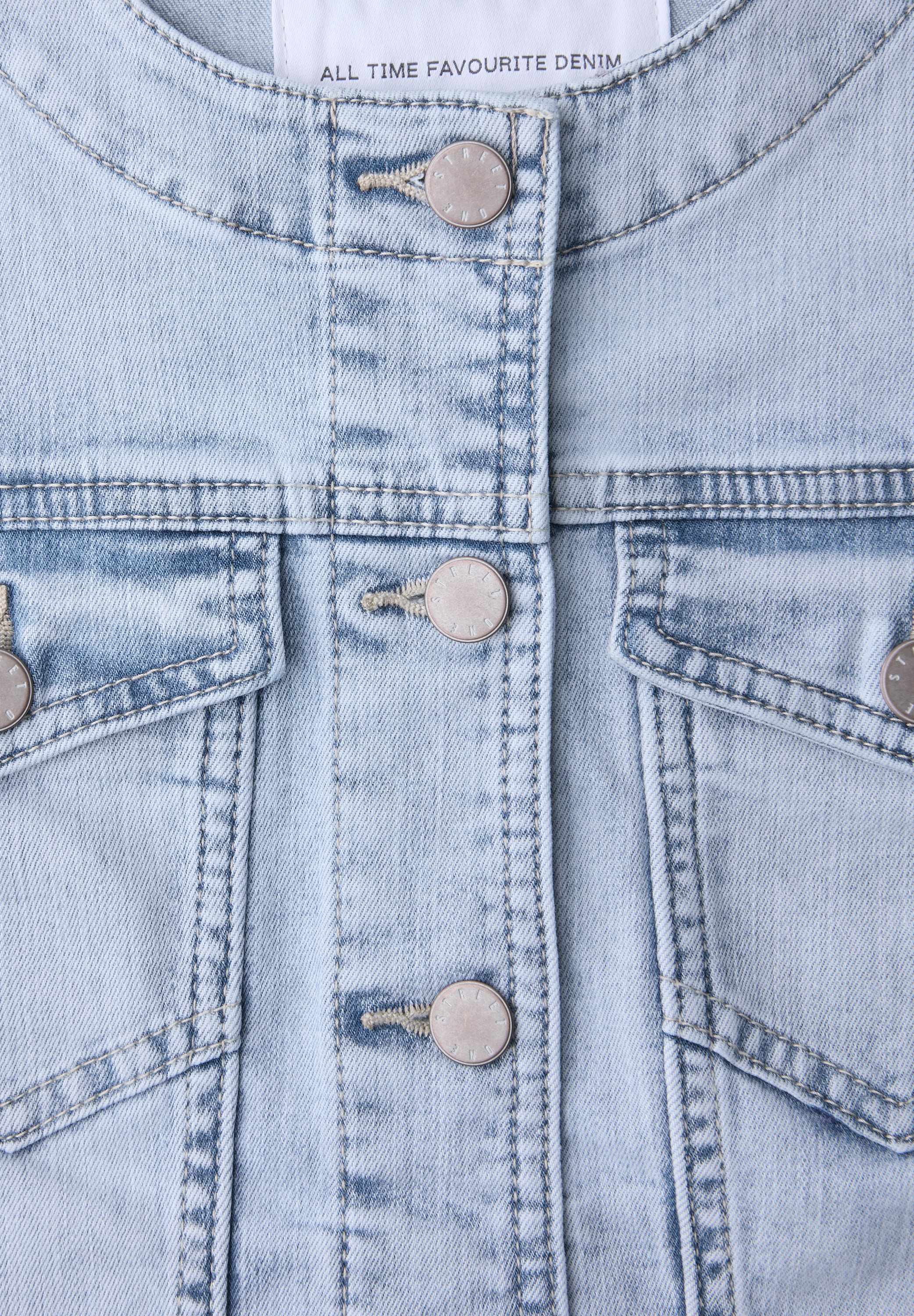 STREET ONE Jeansjacke ohne Kapuze in Denim-Optik