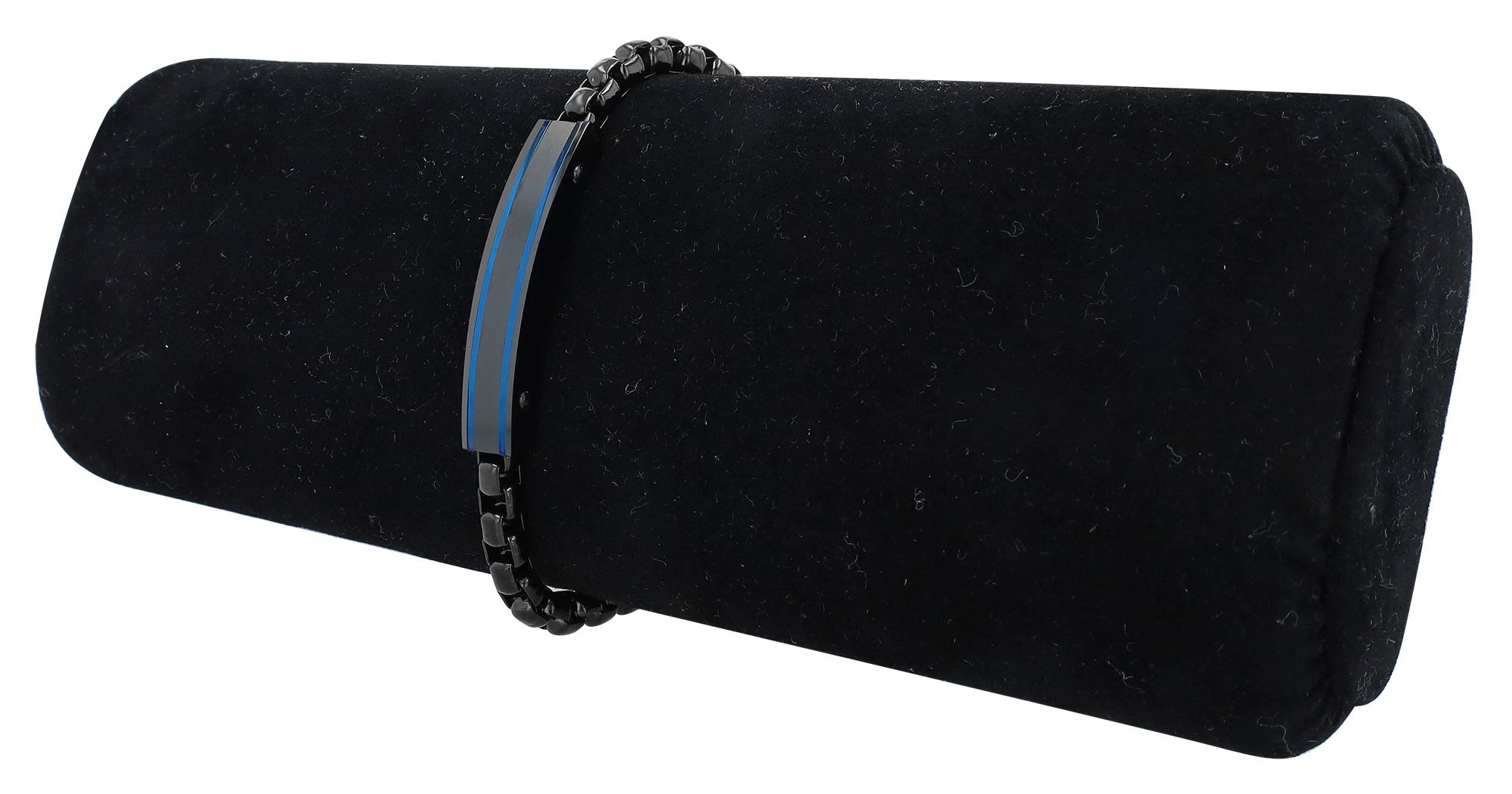 ADELIA ́S Herren Armband "Armband aus Edelstahl 20,5 cm", 20cm, Edelstahl, schwarz, Edelstahl, Armbänder, Perfekt als Geschenk zum einfach so