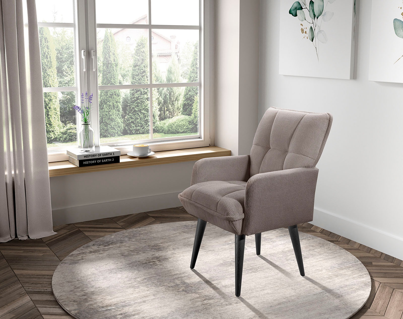 exxpo - sofa fashion Esszimmerstuhl "Mocca" () Armlehnenstuhl, bequem gepol günstig online kaufen