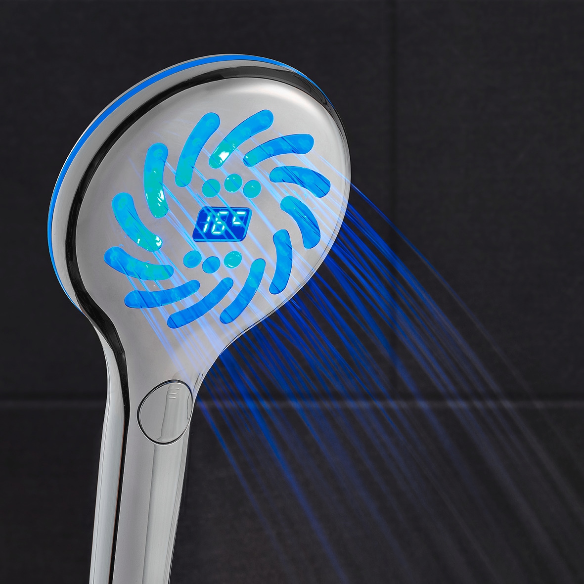 CORNAT Duschbrause »LED Handbrause Display chrom« 1 tlg.