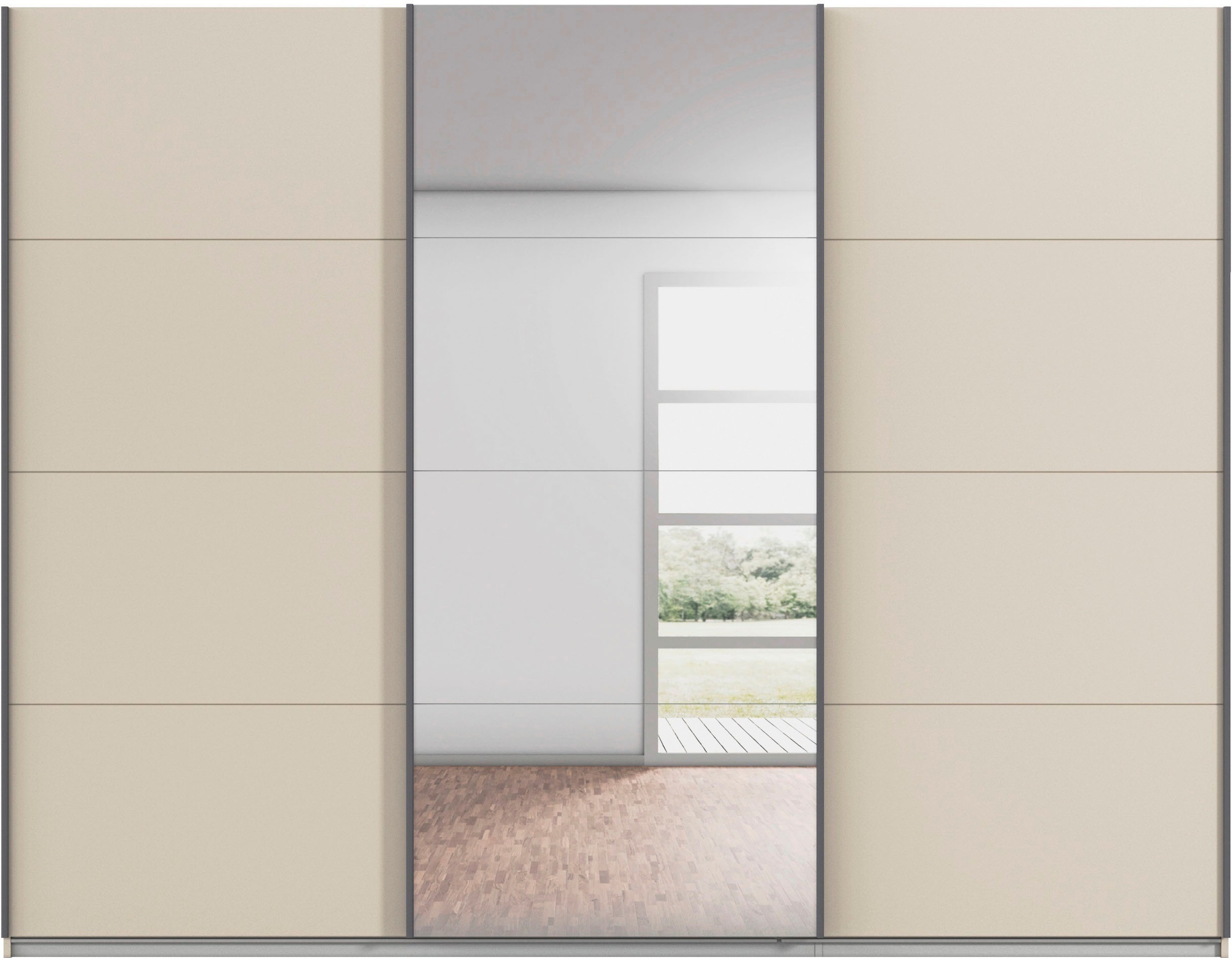 rauch Schwebetürenschrank »Kleiderschrank Schrank OTTO´S CHOICE Garderobe AGORDO«, (in zwei Griff-Farben), Top Innenausstattung, in 4 Breiten und 2 Höhen MADE IN GERMANY