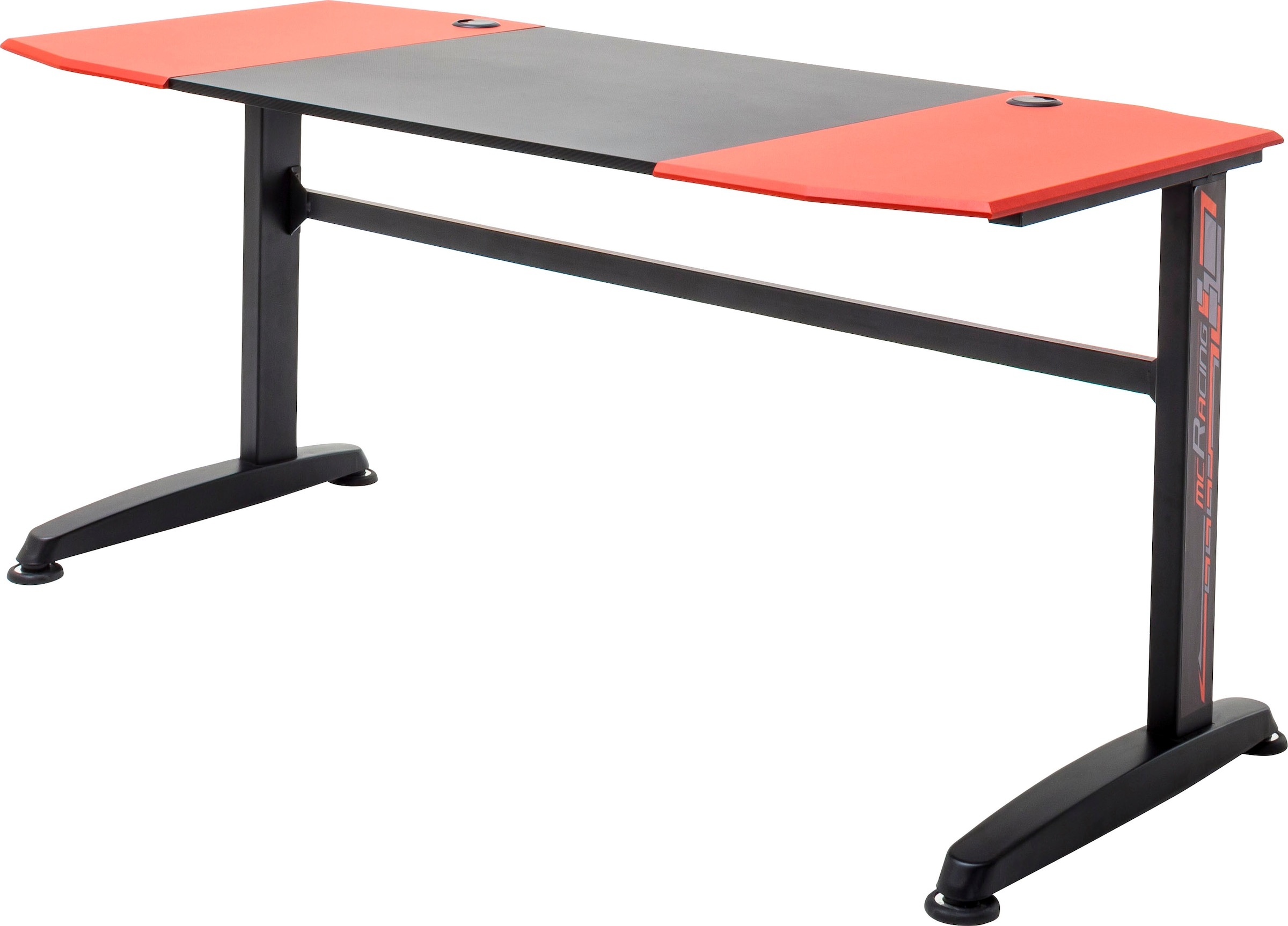 MCA furniture Gamingtisch "mcRacing", Game Desk mcRacing, Schwarz-Rot-Schwarz