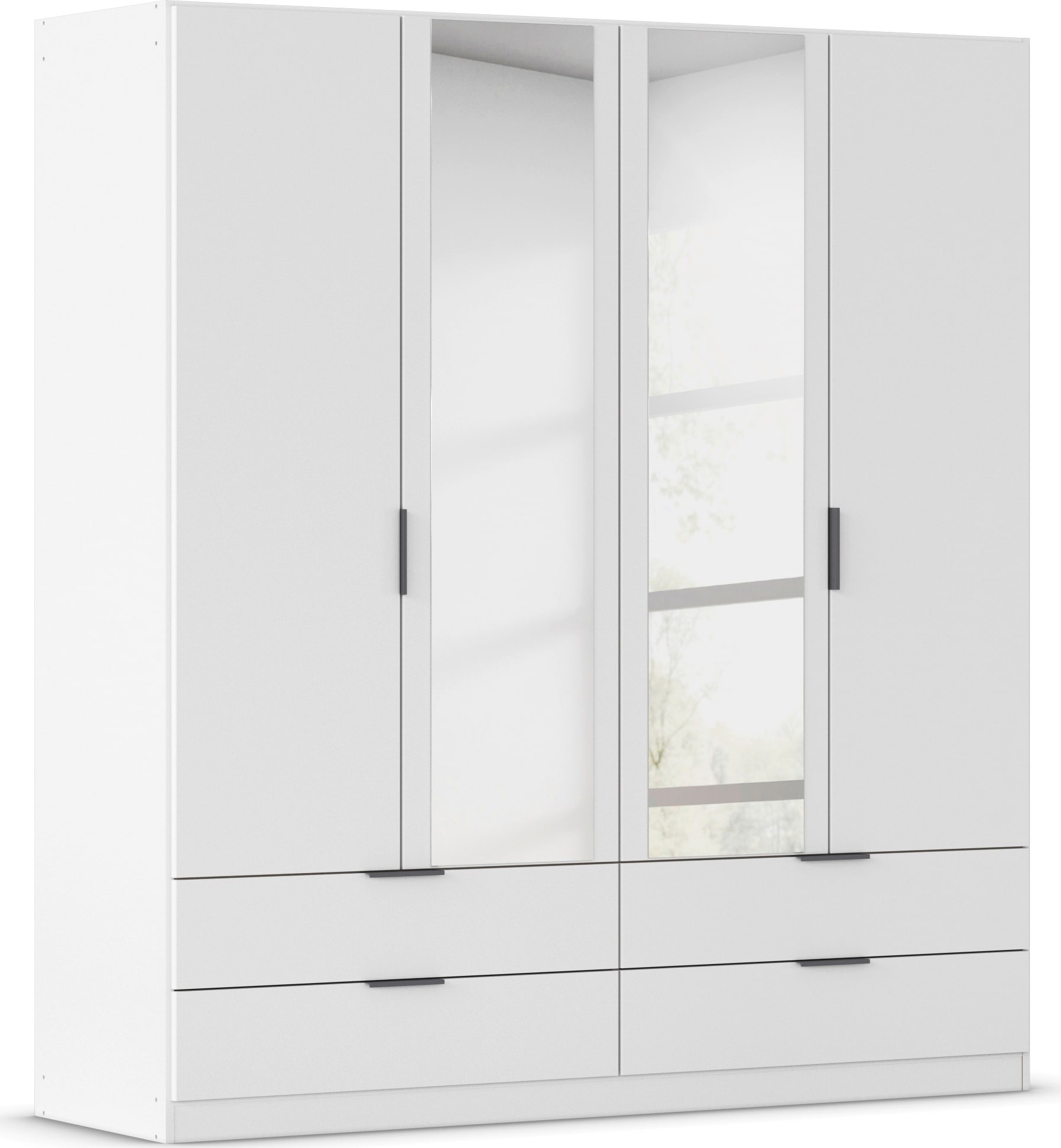 rauch Kleiderschrank "Drehtürenschrank Schrank Garderobe Ankleide Schlafzimmer LAGOA" 3 verschiedene Ausstattungen BASIC/CLASSIC/PREMIUM (inkl. SOFT-CLOSE), geräumige Schubladen, 3 Breiten, optional mit Aufsatz MADE IN GERMANY