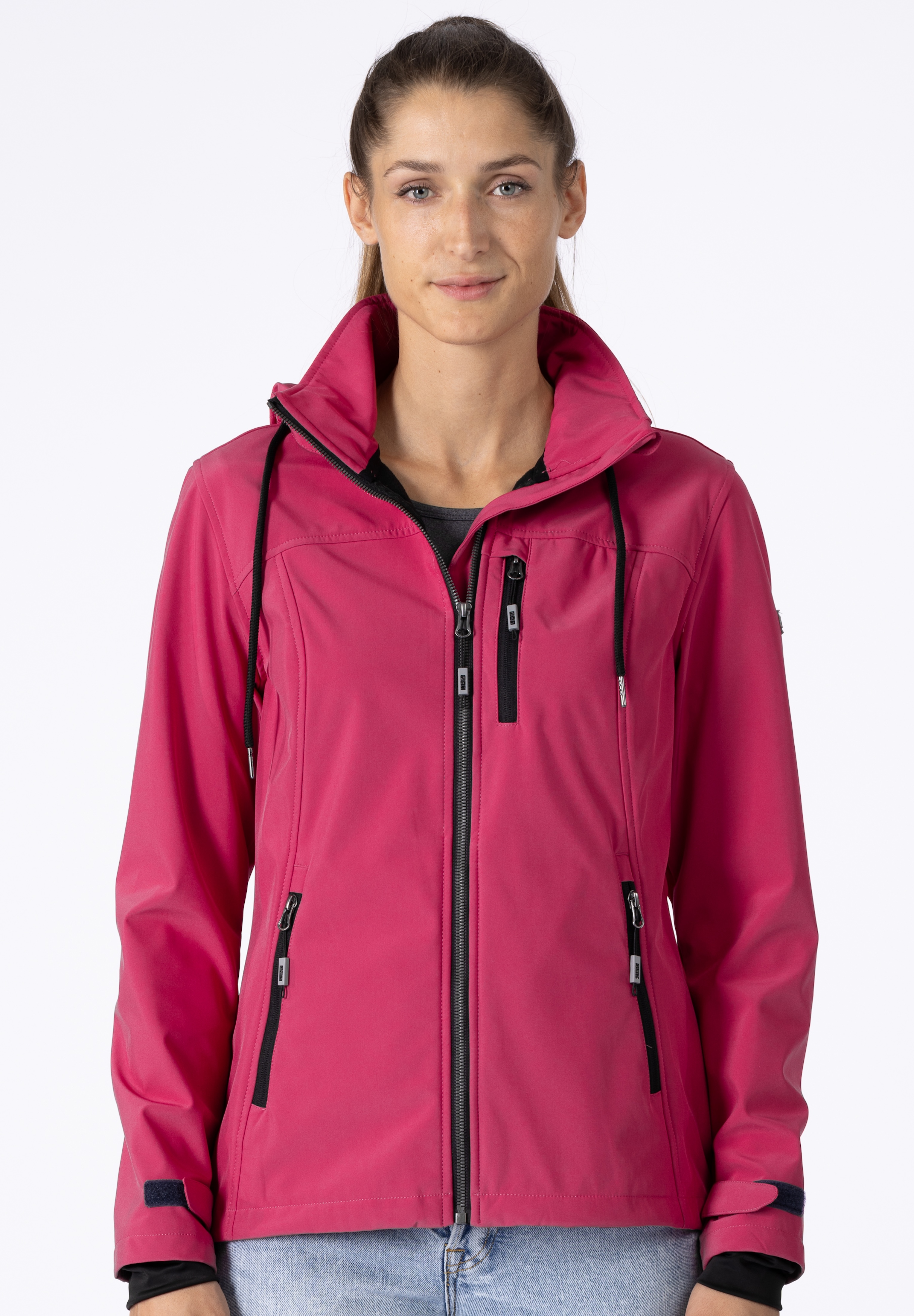 DEPROC Active Softshelljacke "DECORAH PEAK V WOMEN" mit Kapuze mit abnehmbarer Kapuze
