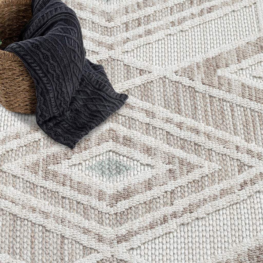 Carpet City Teppich »LINDO 8875«, rund, 11 mm Höhe, Kurzflor, Hochtief-Muster/ 3D-Effekt, Boho-Stil, Wohnzimmer