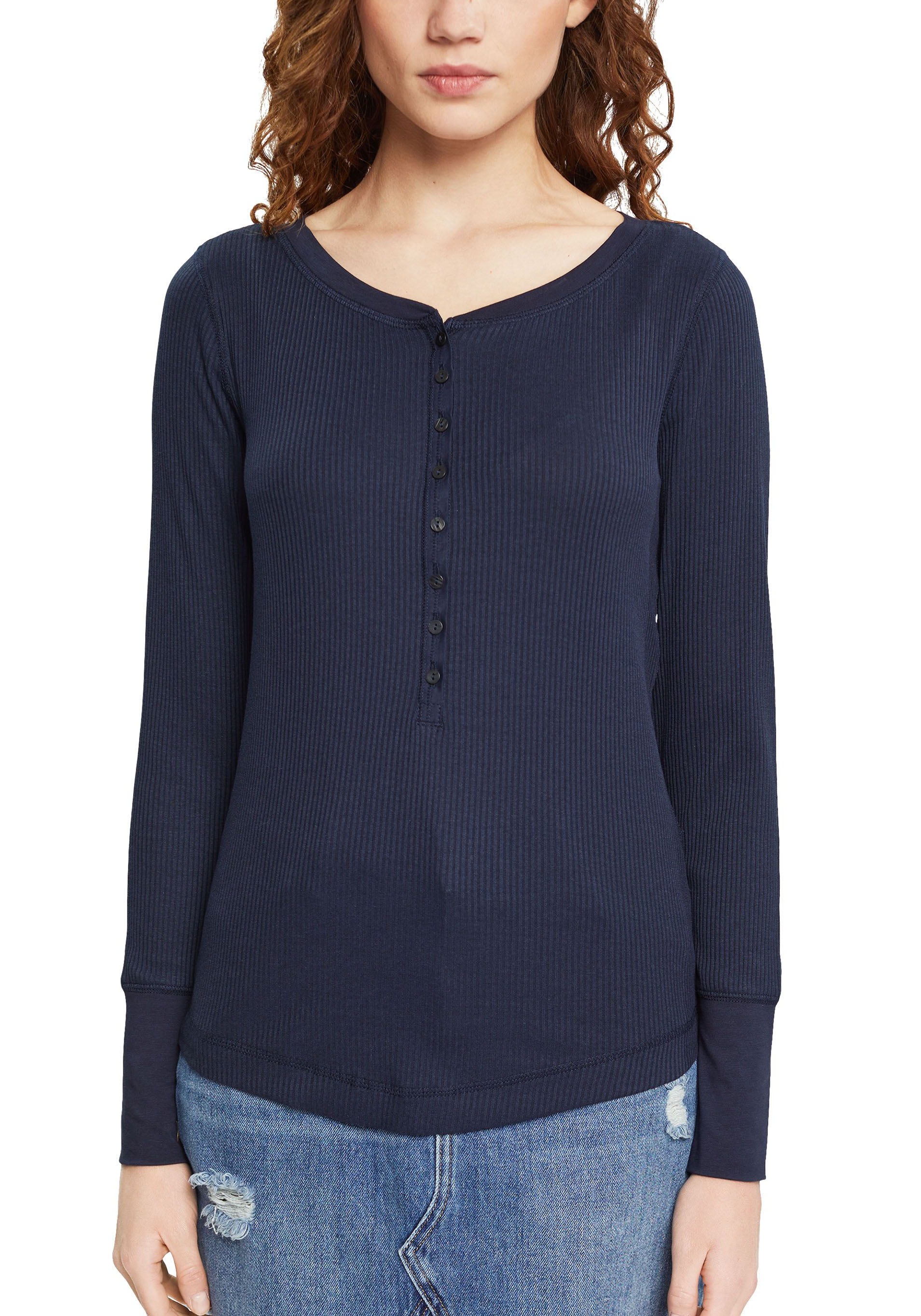 Esprit Henleyshirt, in moderner Rippenqualität kaufen
