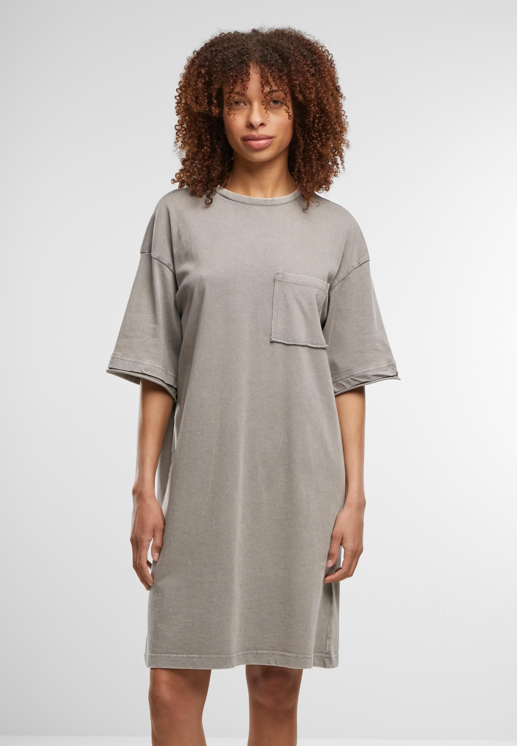 URBAN CLASSICS Shirtkleid »Urban Classics Ladies Washed Jersey T-Shirt Dress«, (1 tlg.)