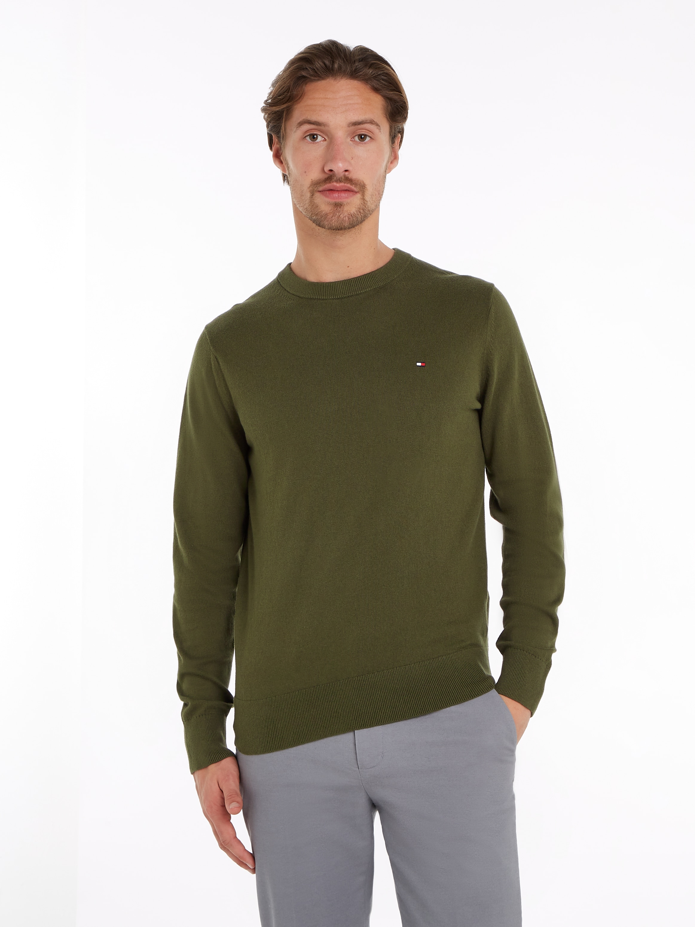 Tommy Hilfiger Rundhalspullover "PIMA ORG CTN CASHMERE CREW NECK" günstig online kaufen