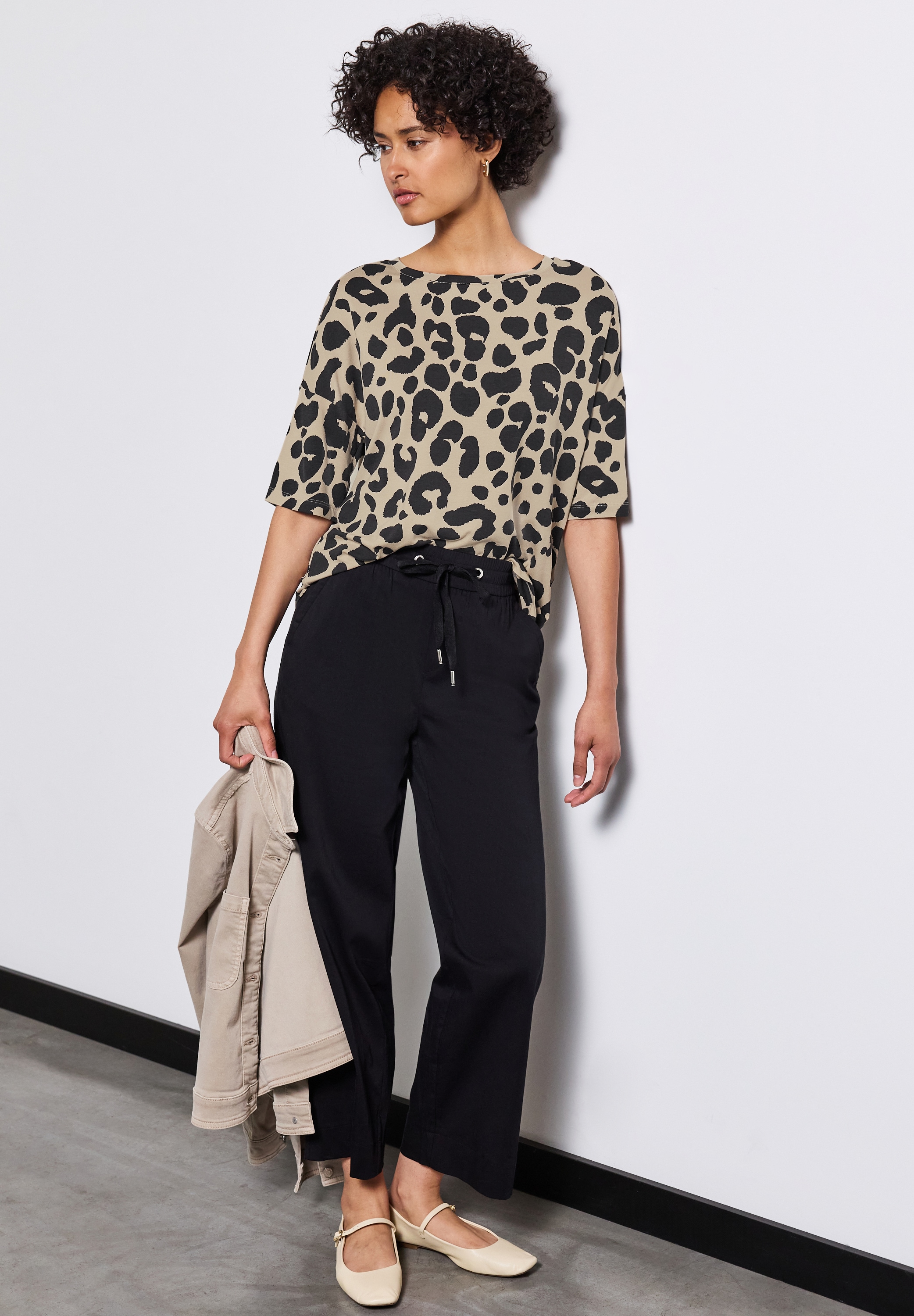 STREET ONE T-Shirt »NEW CRISTA«, im Leo-Look