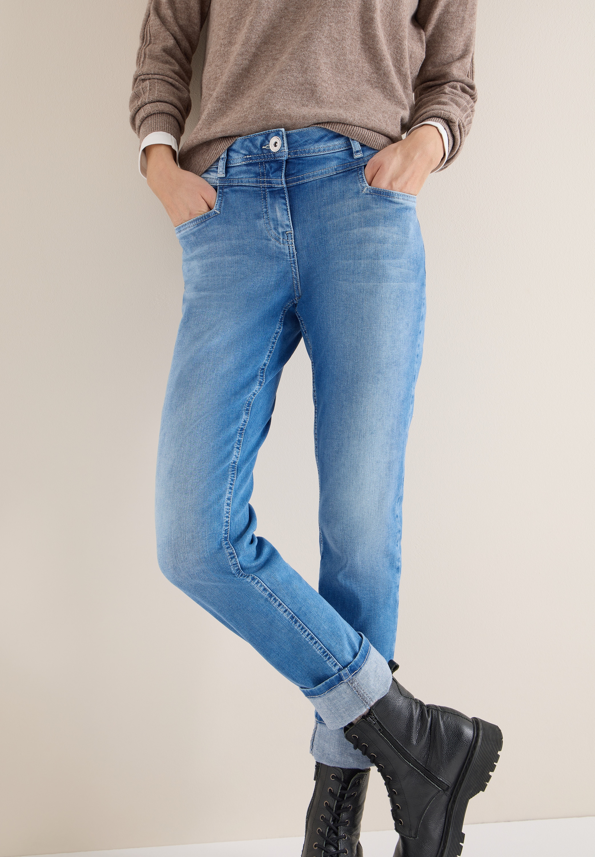 Cecil 5-Pocket-Jeans "Style Scarlett" mit Turn-up günstig online kaufen