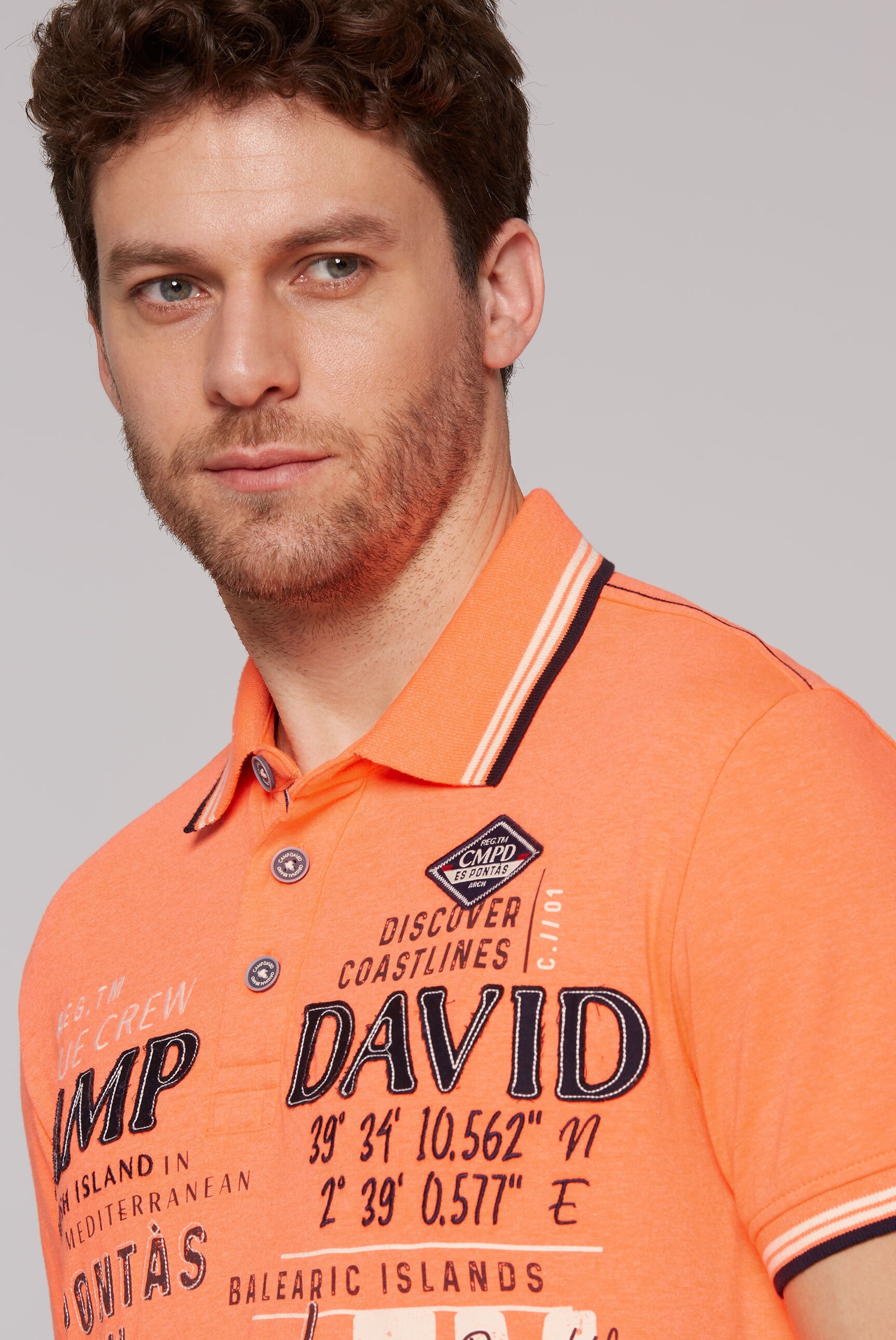 CAMP DAVID Poloshirt, mit Seitenschlitze