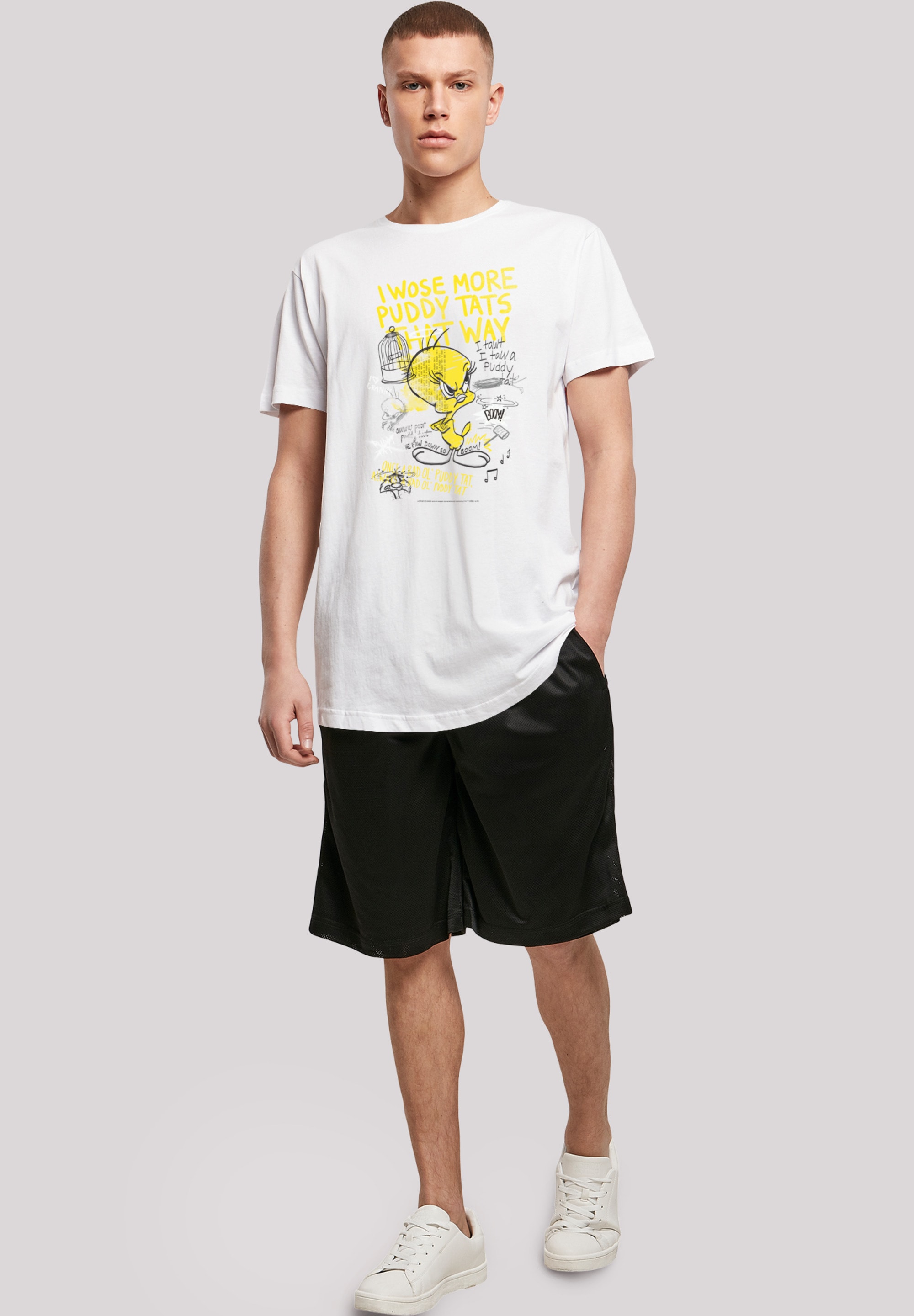 F4NT4STIC T-Shirt »Looney Tunes Tweety Pie More Puddy Tats«, Herren,Premium Merch,Lang,Longshirt,Bedruckt