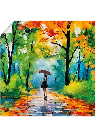Artland Wandbild »Herbstlicher Spaziergang im Park«, Vier Jahreszeiten Bilder, (1... kaufen