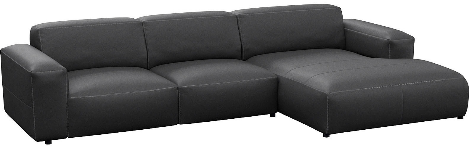 FLEXLUX Ecksofa "Lucera bequem und komfortabel durch hochwertigen Sitzaufba günstig online kaufen