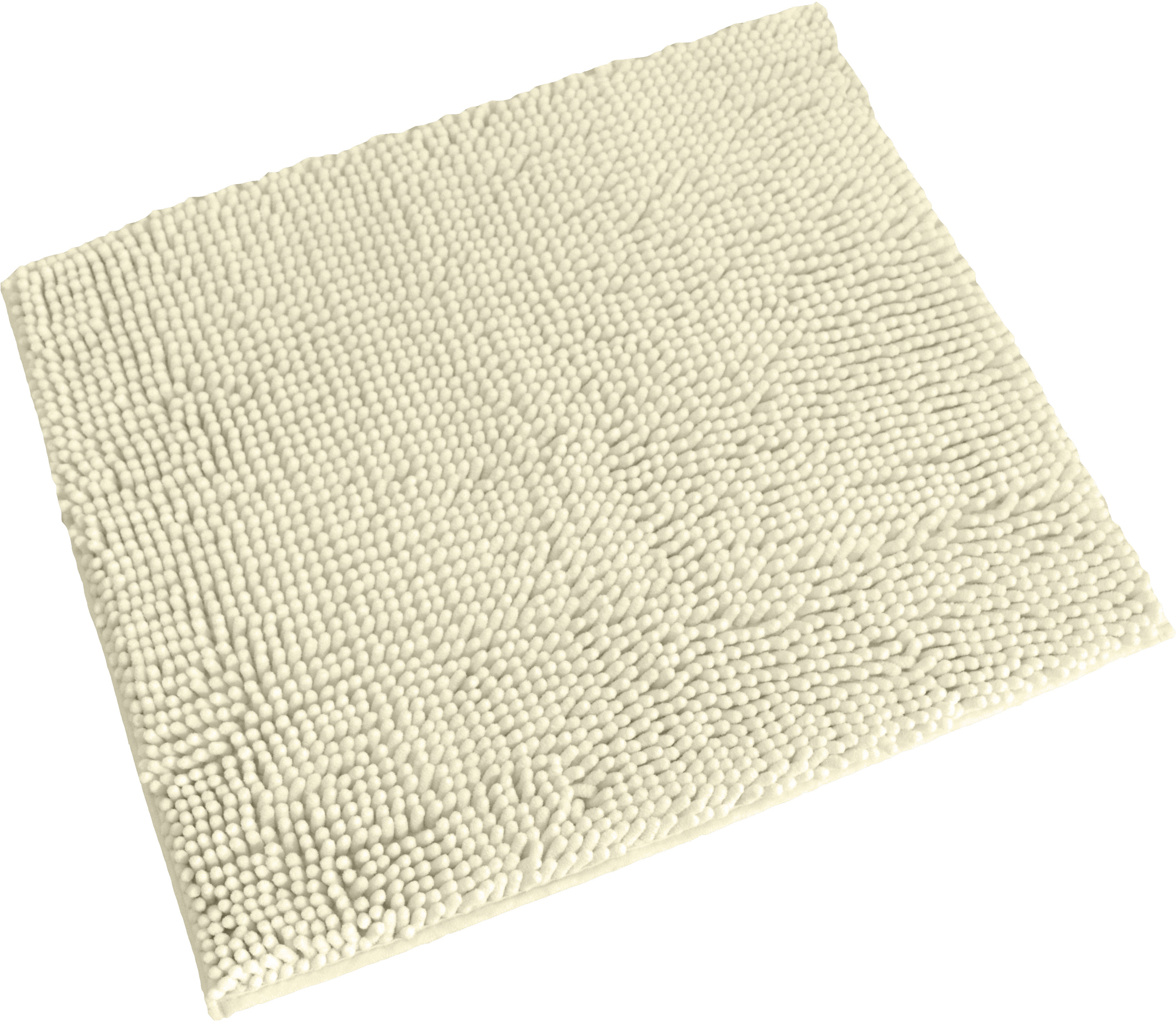 KiNZLER "Chenille, Badvorleger, Badezimmer Teppich" Höhe 18 mm rutschhemmend beschichtet fußbodenheizungsgeeignet Badteppich, Uni Farben, weich, als rechteckig & halbrund erhältlich