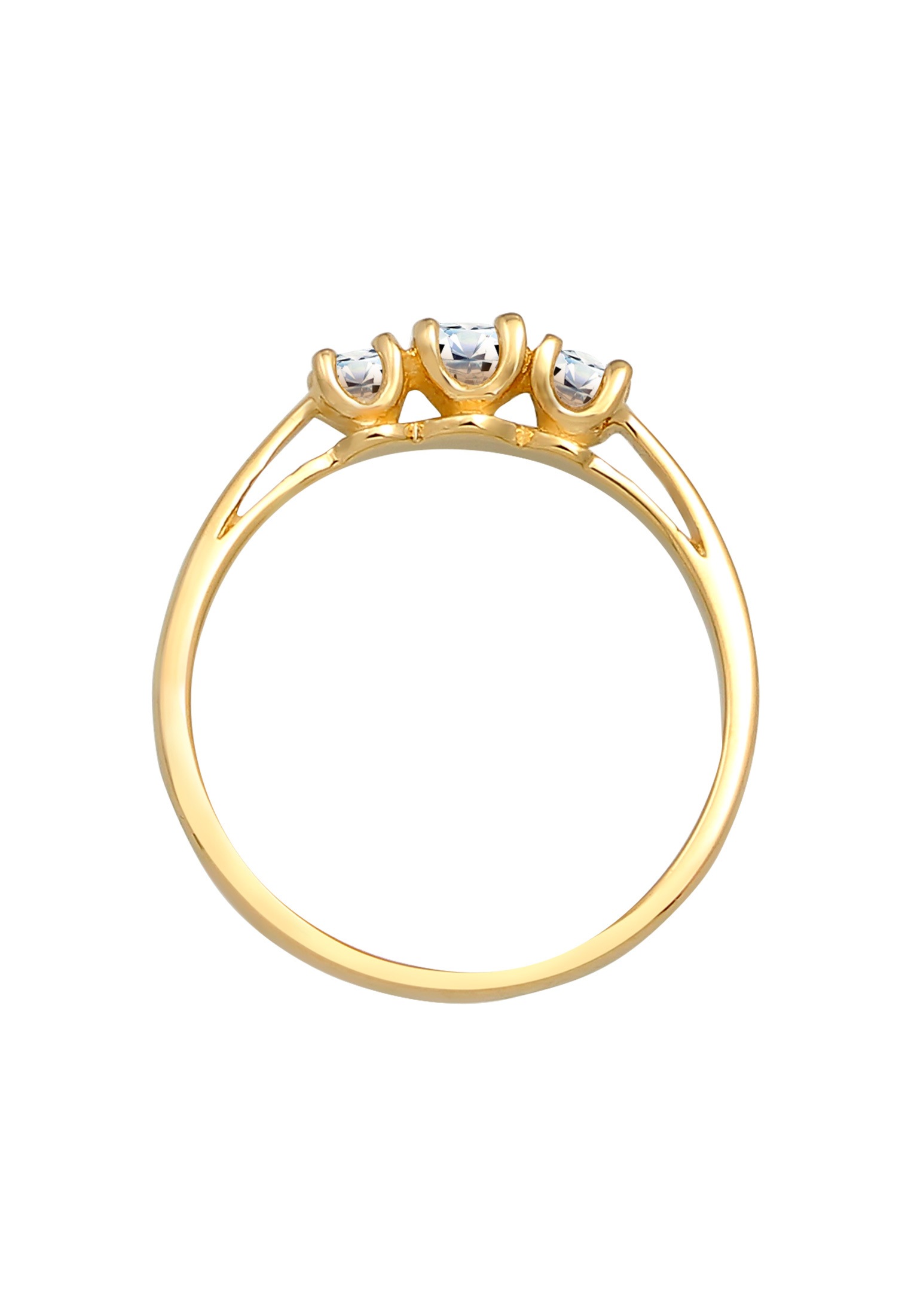 Elli DIAMONDS Verlobungsring »Verlobungsring Trio Diamant 0.23 ct. 585 Gelbgold«