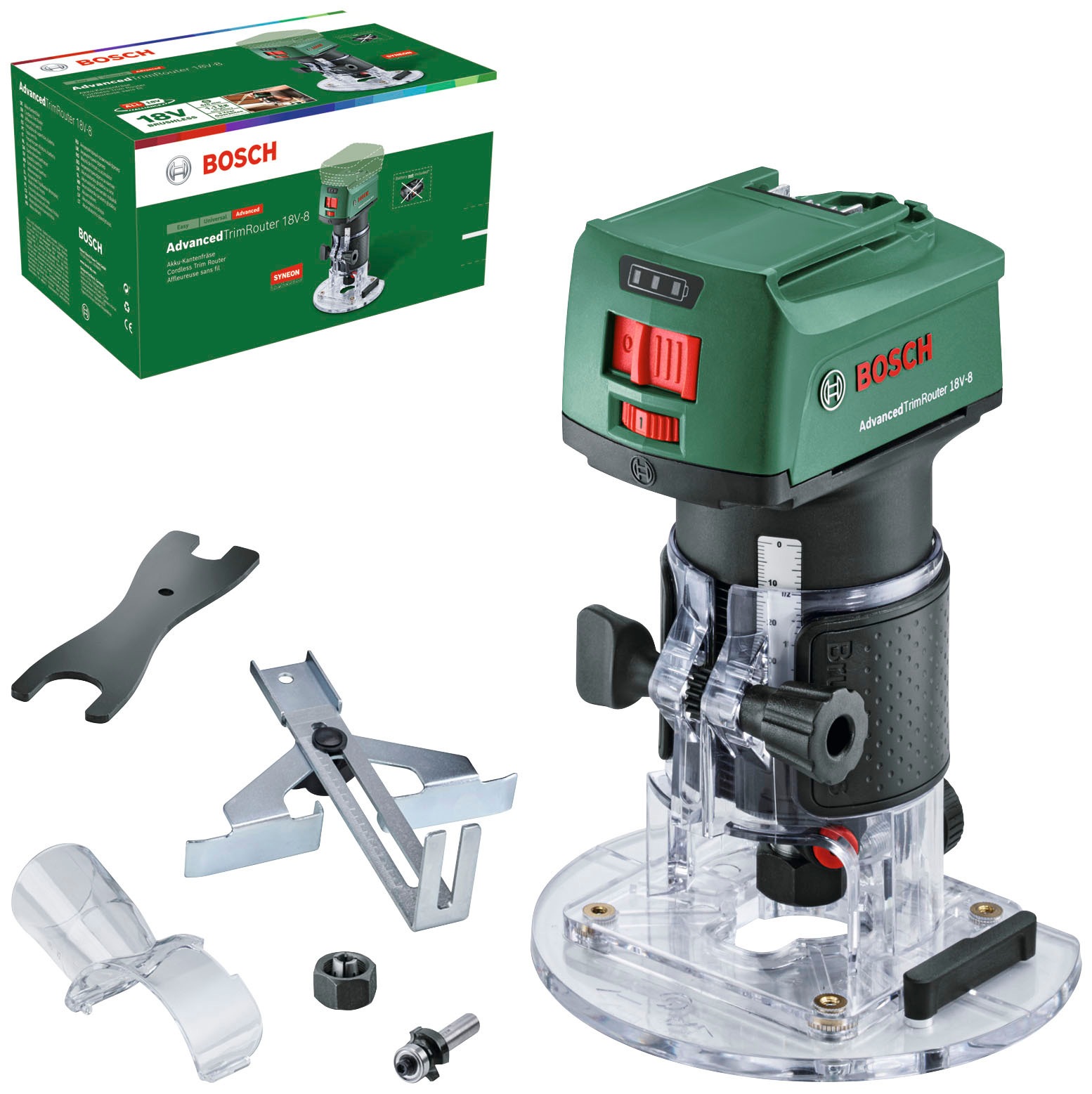 Bosch Home & Garden Akku-Fräse "AdvancedTrimRouter 18V-8 Solo Tool", ohne Akku und Ladegerät, 18 Volt System