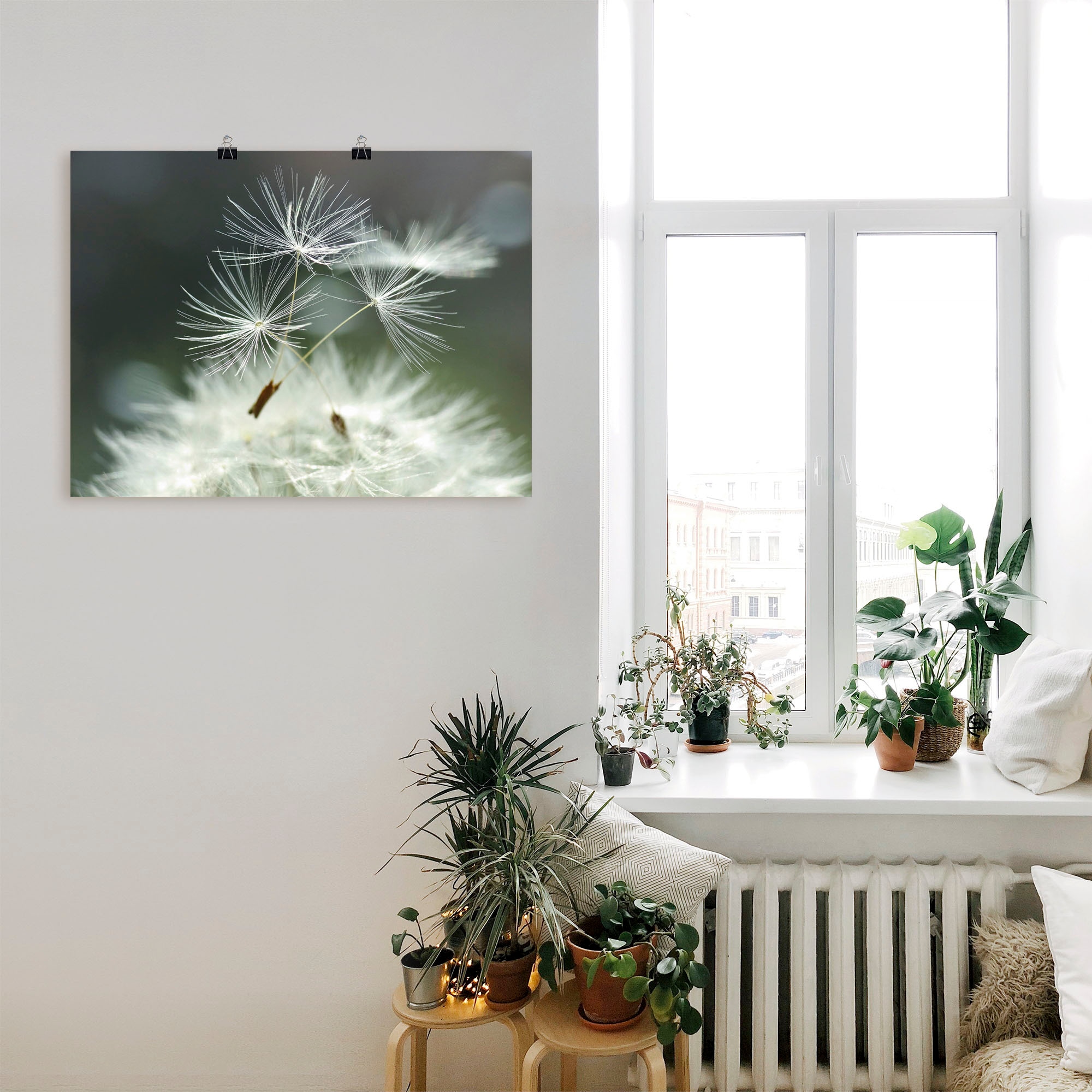 Artland Wandbild »Pusteblume Facility«, Blumen, (1 St.), als Alubild, Outdoorbild, Leinwandbild, Poster, Wandaufkleber