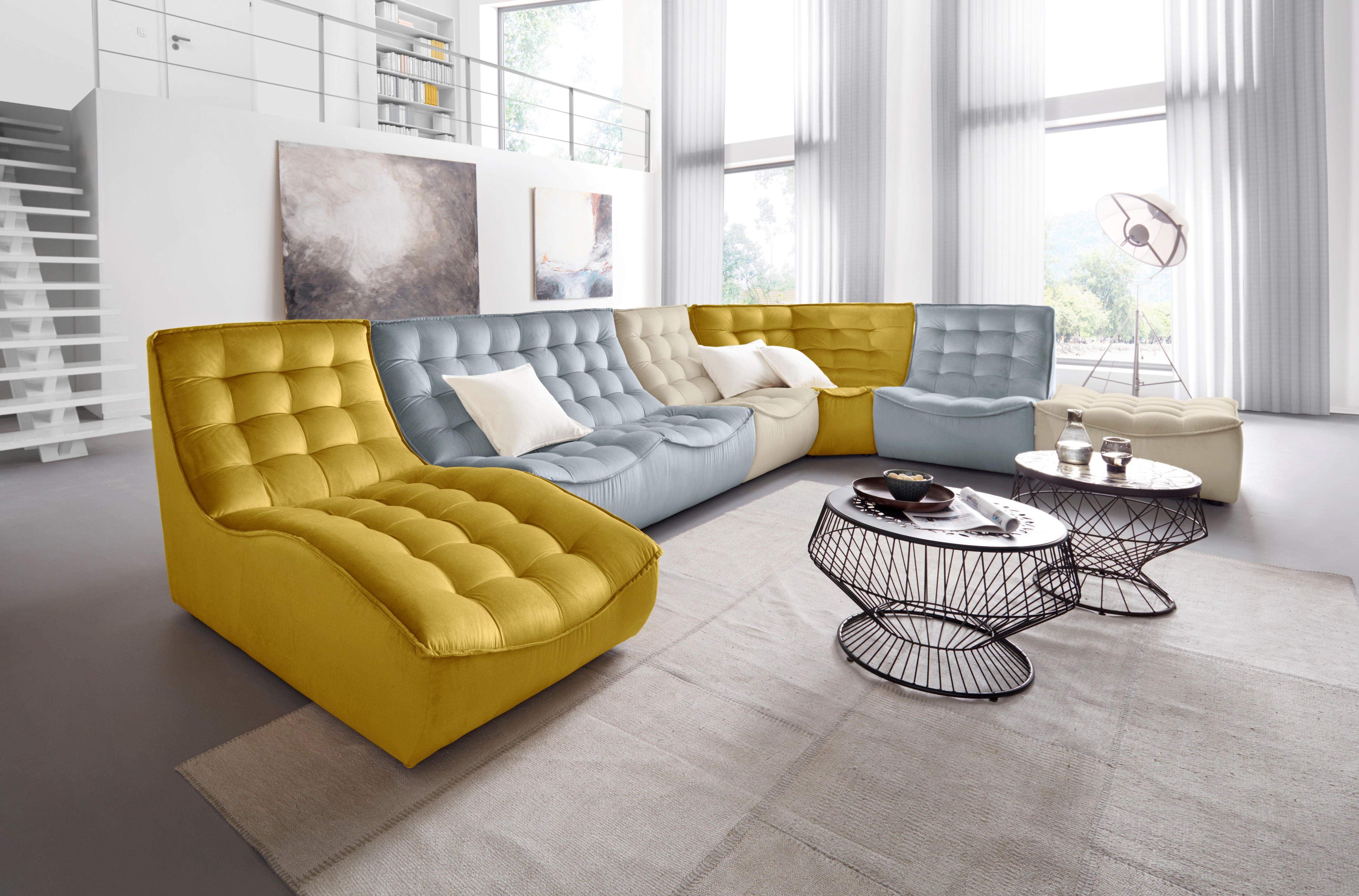 Thumbnail - CALIA ITALIA Hocker "Banjo, Designhocker in toller Optik und erstklassigem Sitzkomfort,", in Kombination mit den passend...