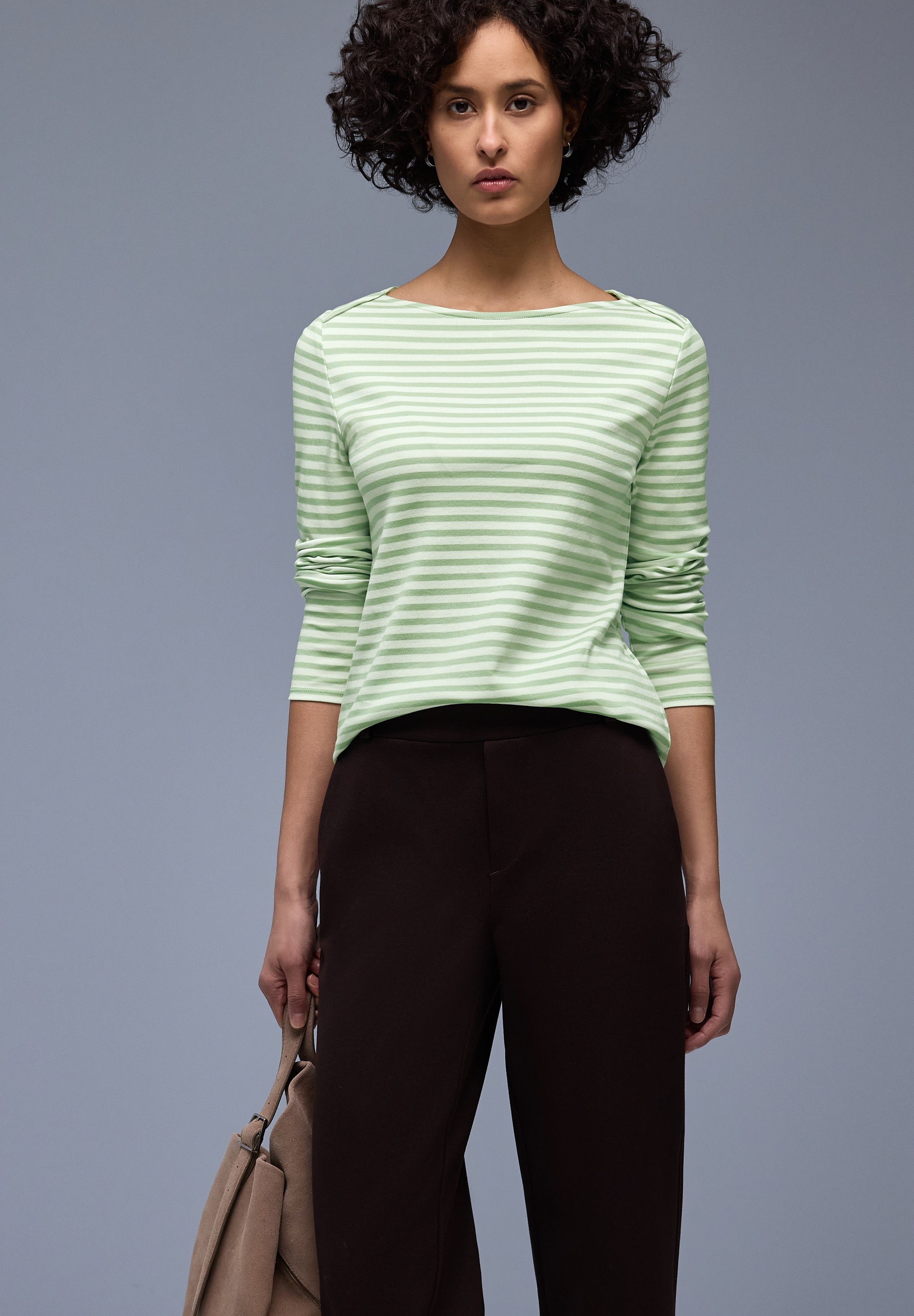 STREET ONE Langarmshirt aus reiner Baumwolle günstig online kaufen