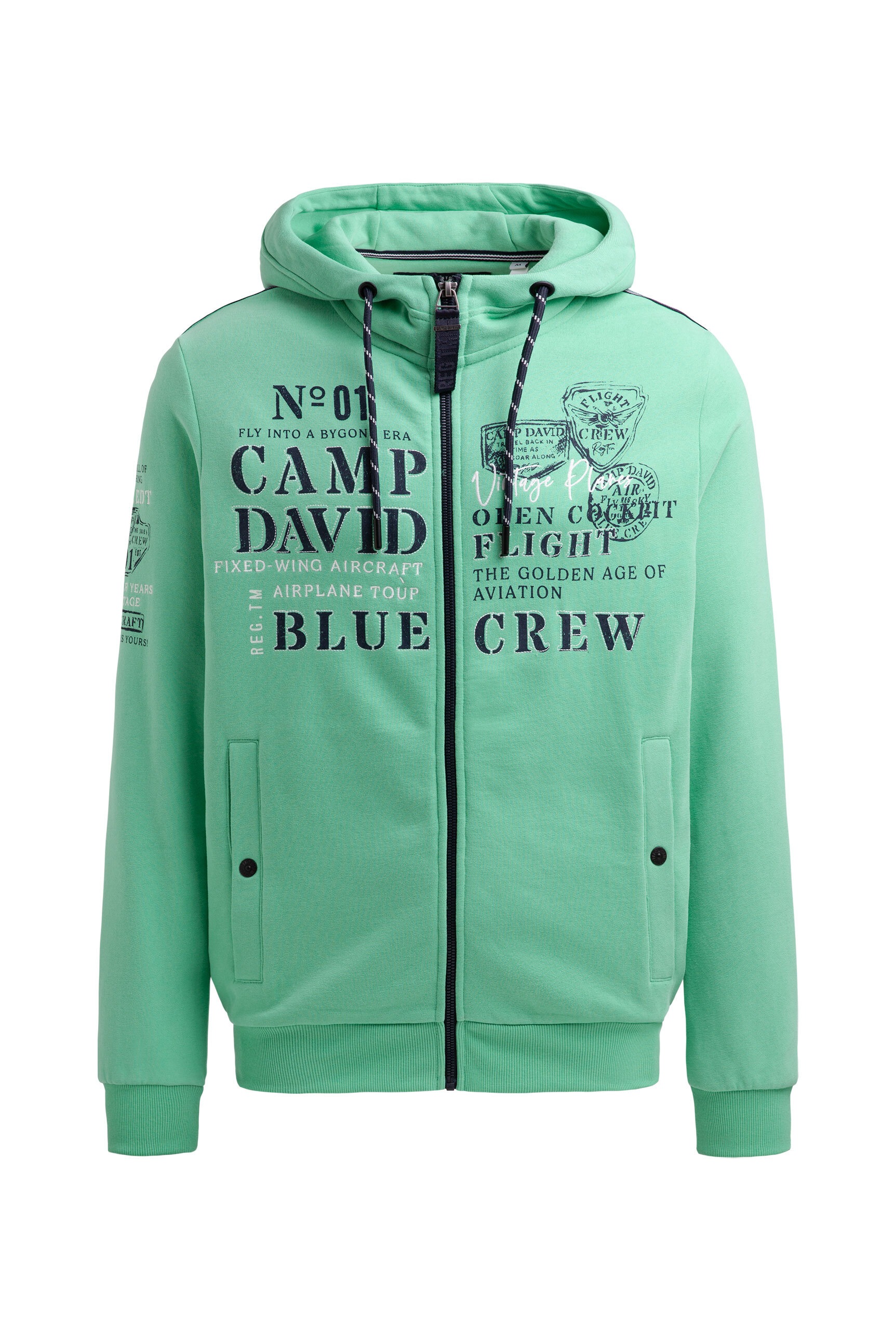 CAMP DAVID Kapuzensweatjacke, Eingrifftaschen mit Druckknopfverschluss günstig online kaufen