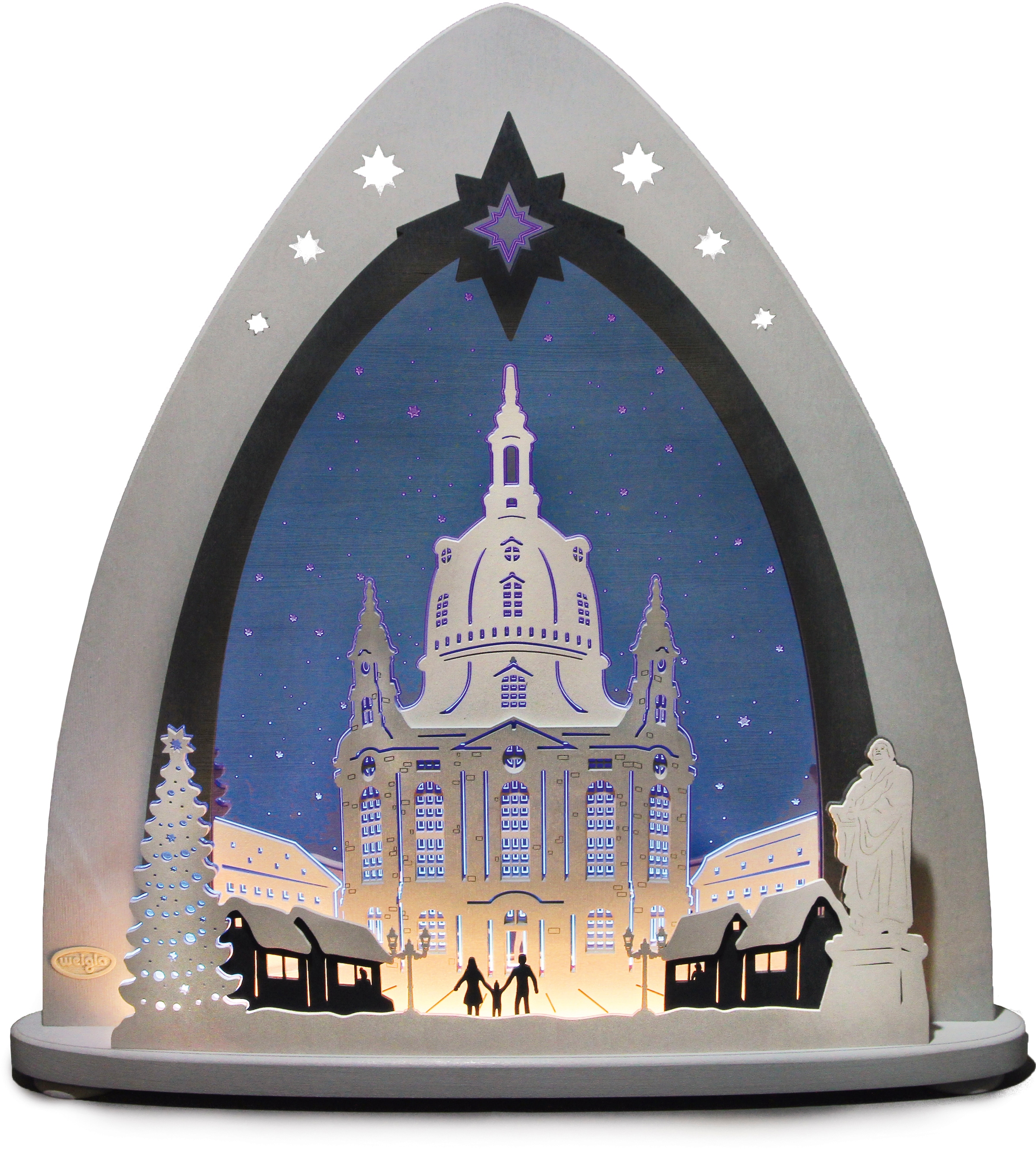 Lichterbogen »Dresdner Frauenkirche, Weihnachtsdeko«, in 3D Optik