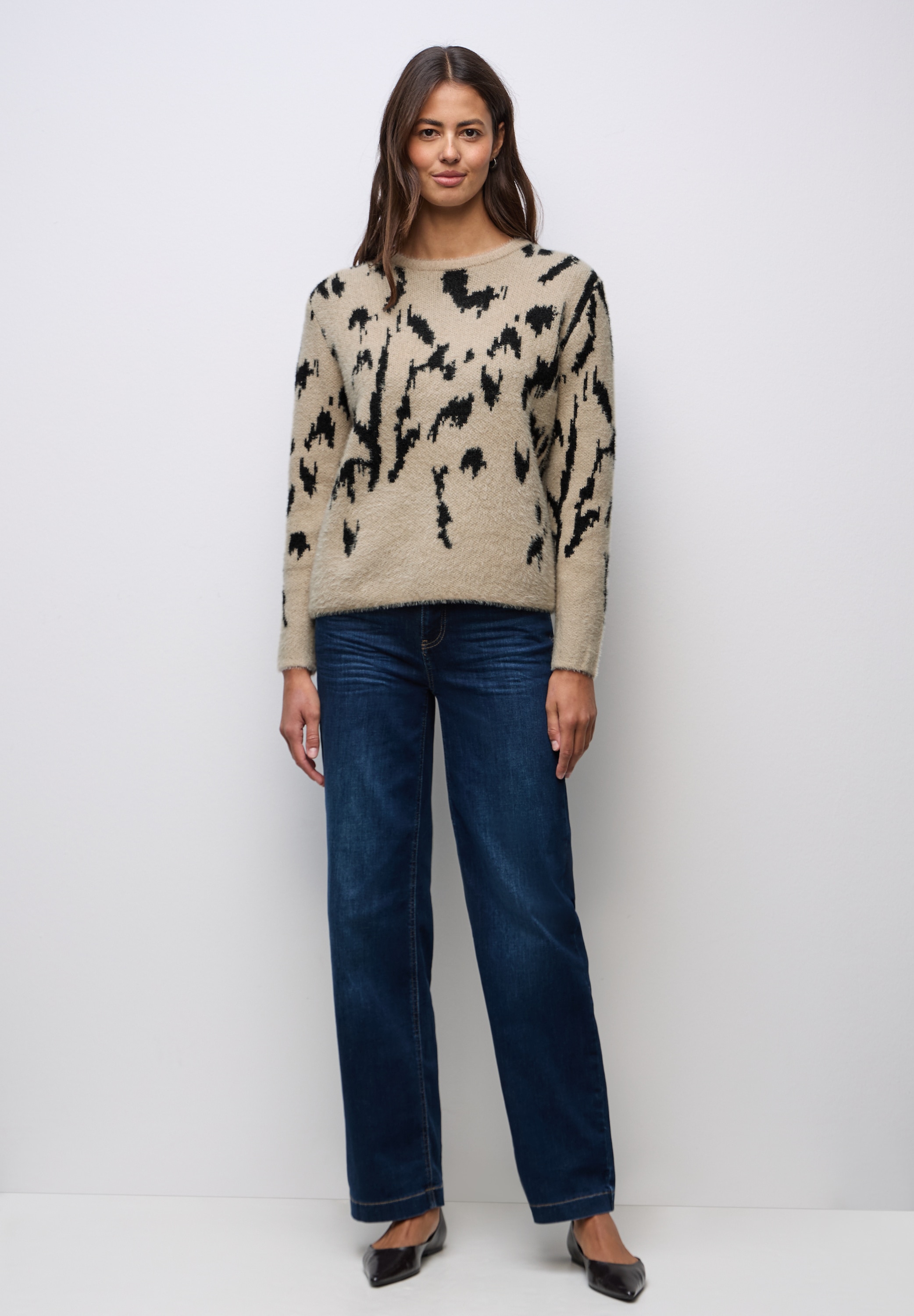 STREET ONE Rundhalspullover mit grafischem Muster