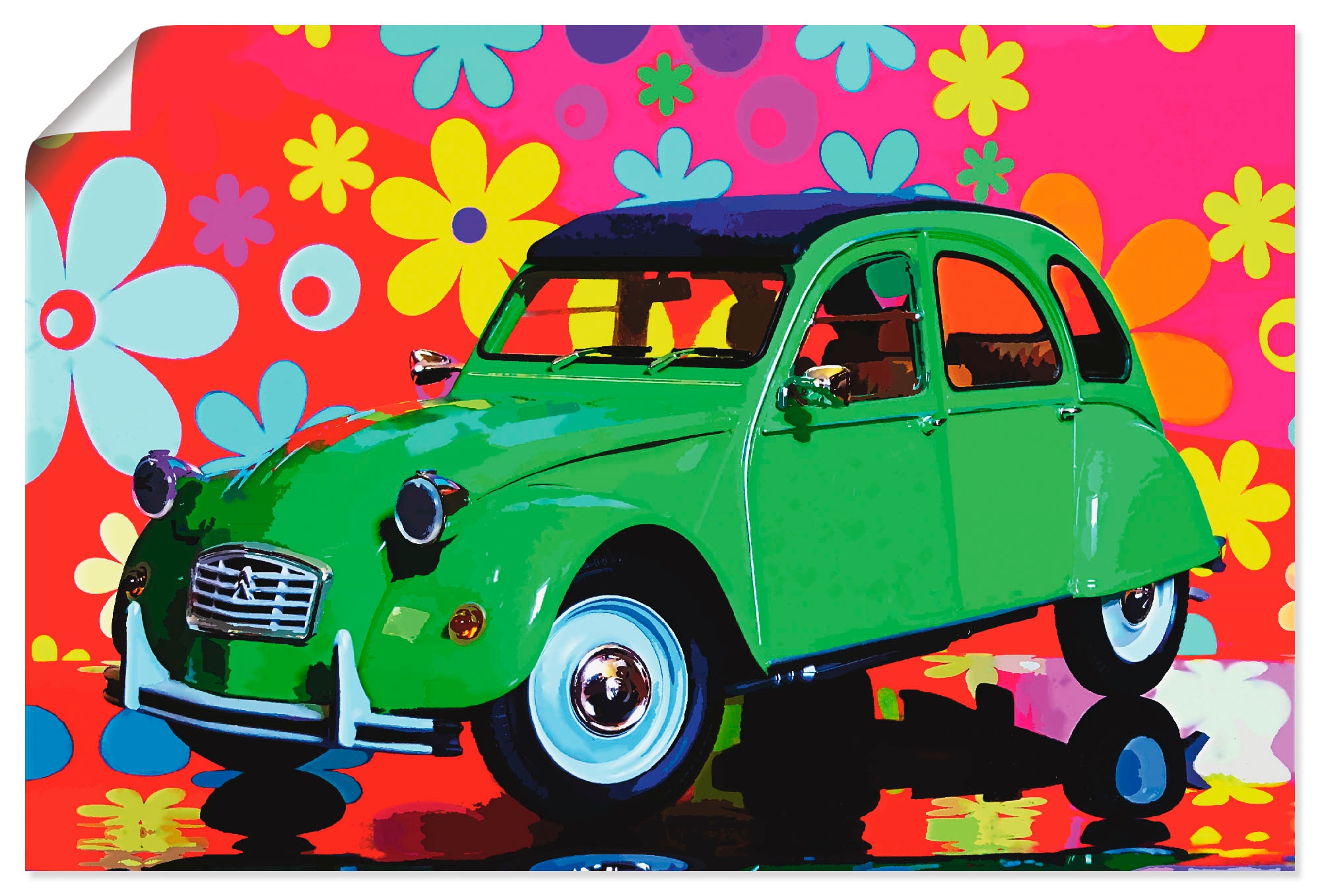 Artland Wandbild "CitroÃ"n 2CV grün", Auto, (1 St.), als Alubild, Outdoorbi günstig online kaufen