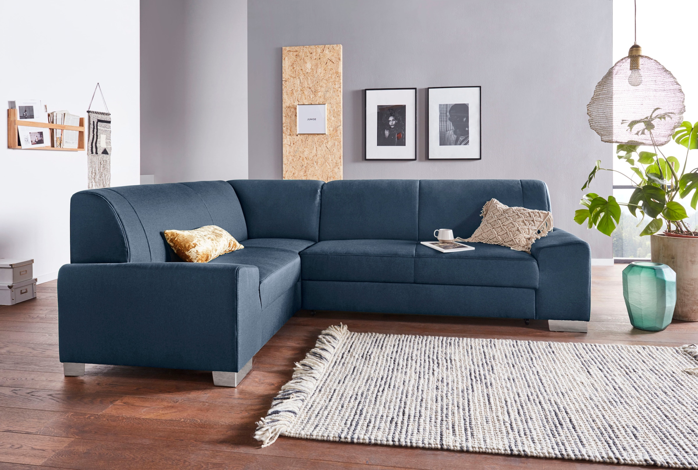 DOMO collection Ecksofa "Anzio in kubischer Formensprache, flache Armlehnen günstig online kaufen