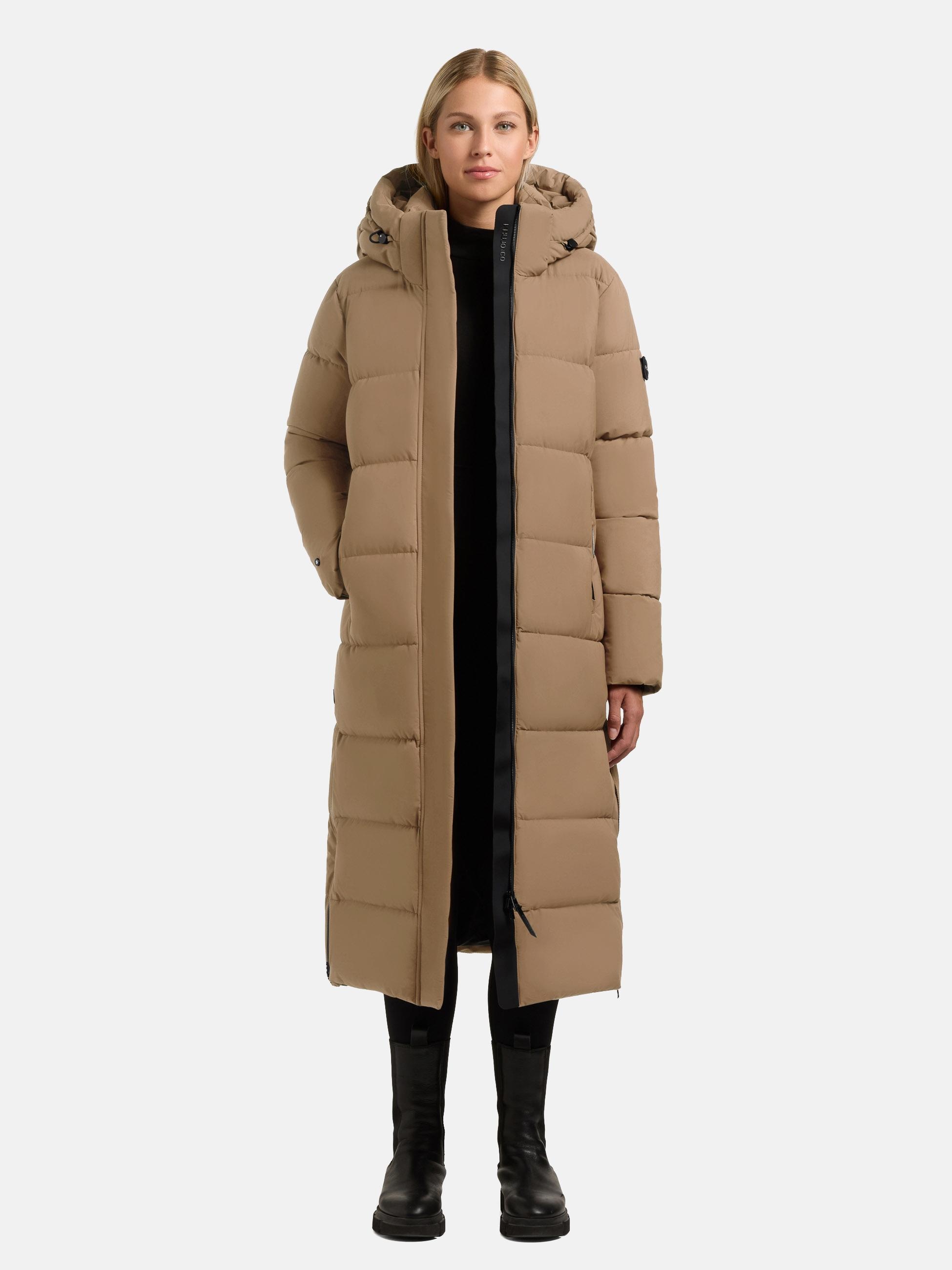 khujo Steppmantel "Dote2" Extralanger Damen Mantel mit abnehmbarer Kapuze günstig online kaufen