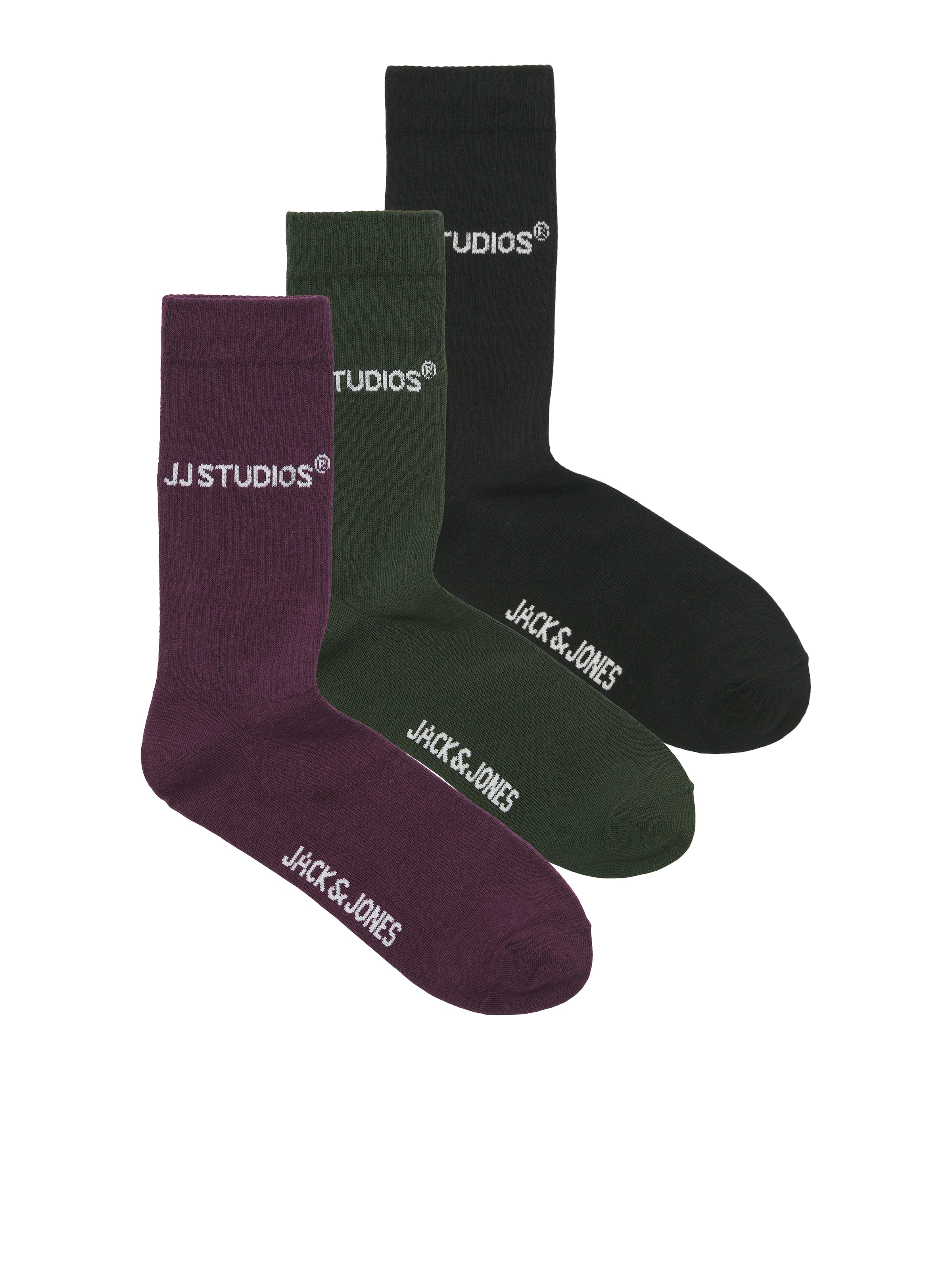 Jack & Jones Freizeitsocken "JACSOHO TENNIS SOCKS 3 PACK NOOS" Packung, 3 Stk. tlg. mit Logostickerei