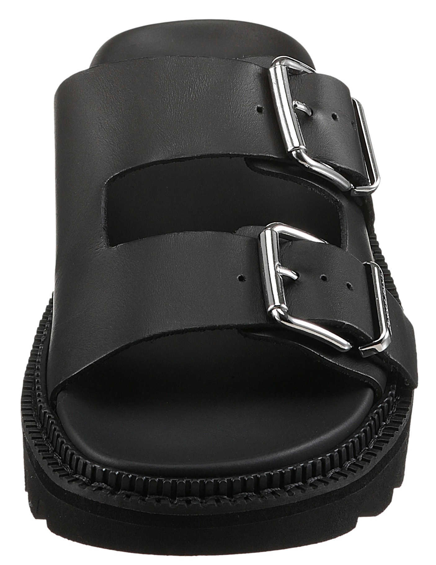 Tommy Jeans Pantolette »TJW DOUBLE STRAP SANDAL«, Plateau, Sommerschuh, Schlüpfschuh mit zwei verstellbaren Schnallen
