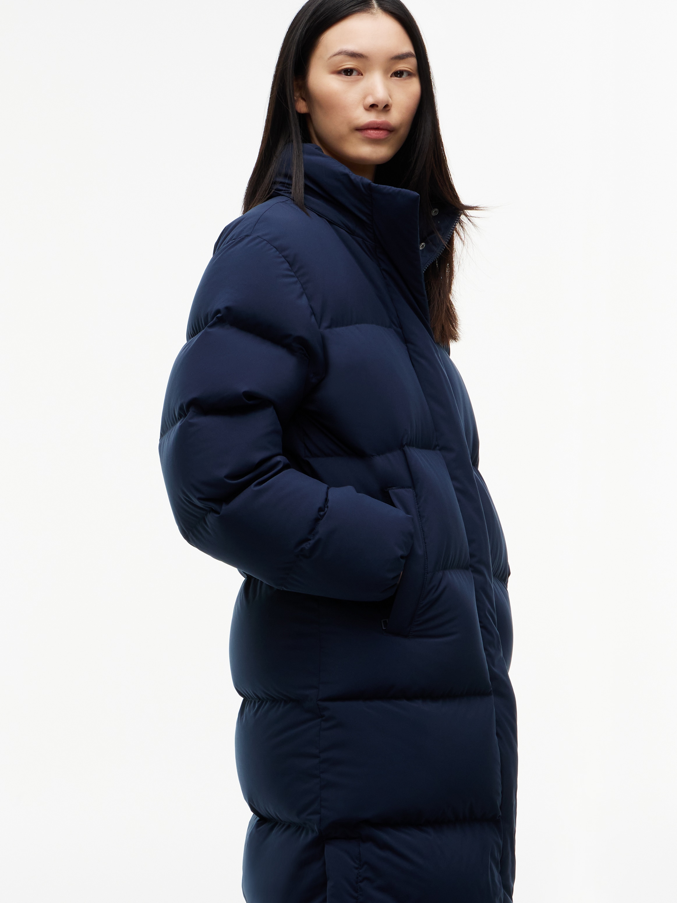 Tommy Jeans Steppmantel »TJW ALASKA LONG PUFFER EXT« mit seitlichen Schlitzen mit Druckknopfverschluss