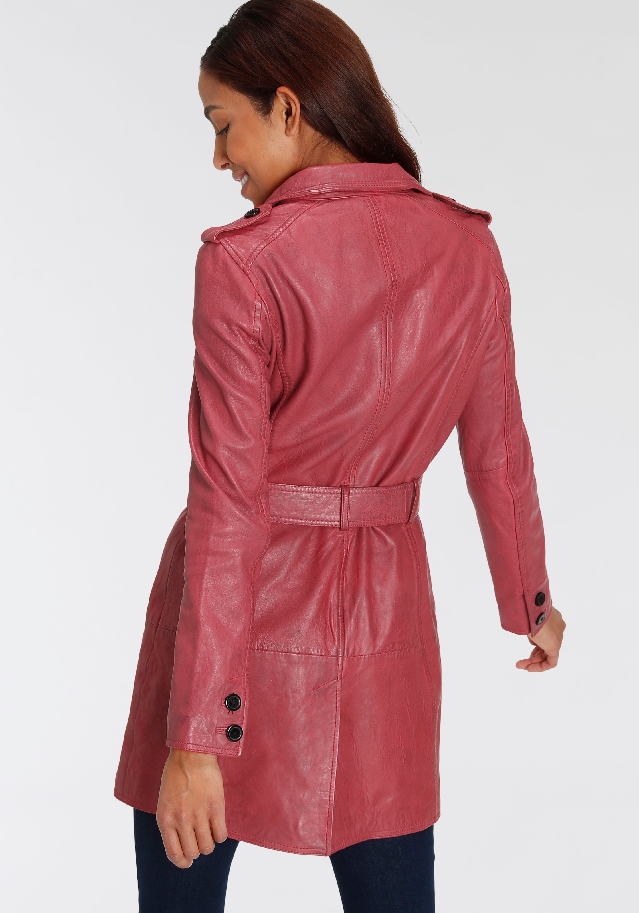 Maze Lederjacke, im Trenchcoat-Look