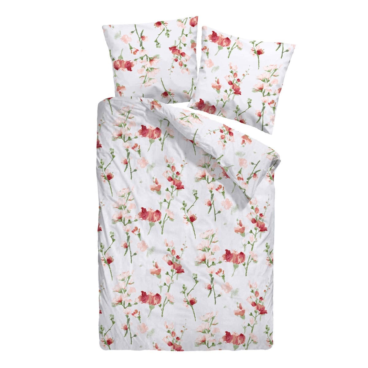 TRAUMSCHLAF Bettwäsche »Stockrose«, (2 tlg.), warme weiche Feinbiber Qualität