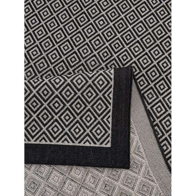 andas Teppich »Aliza«, rechteckig, mit Bordüre,Rauten-Design, wetterfest &  UV-beständig, Outdoor geeignet auf Rechnung | BAUR